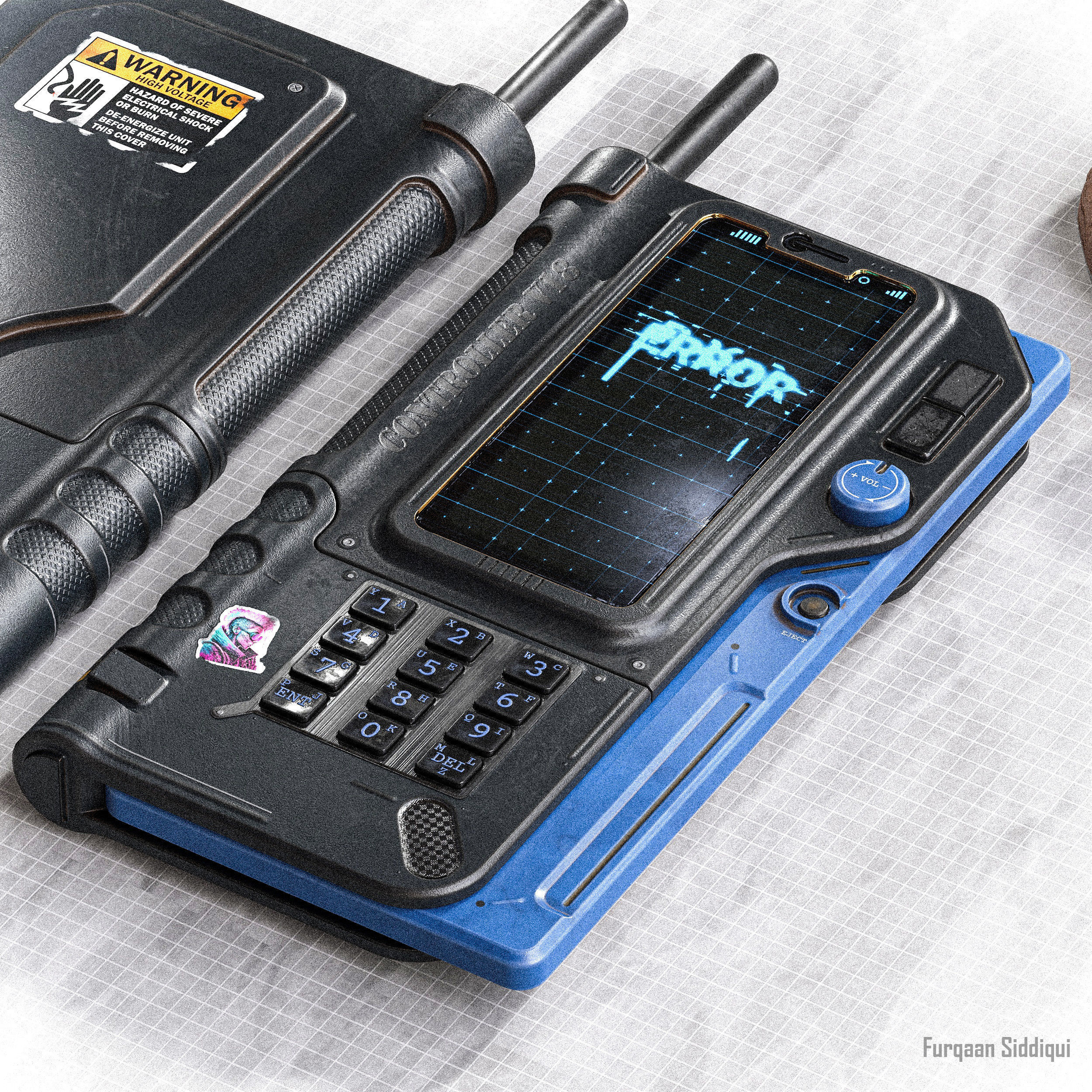 Sci-fi Controller V18 PBR Low-poly 3D model_3