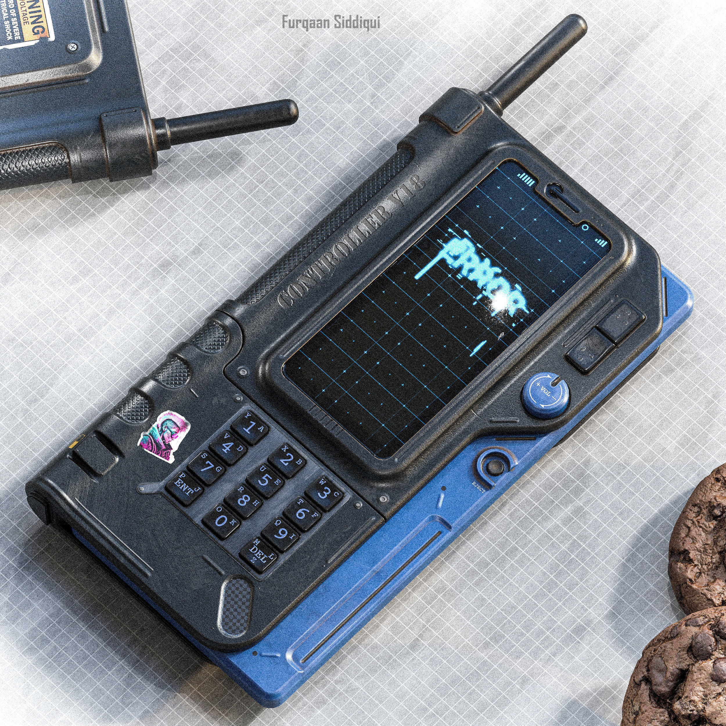 Sci-fi Controller V18 PBR Low-poly 3D model_15