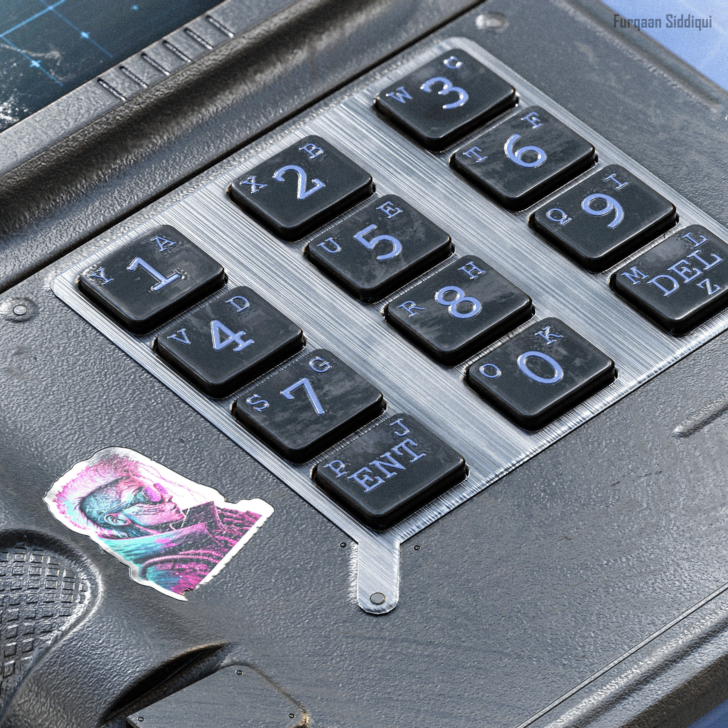 Sci-fi Controller V18 PBR Low-poly 3D model_5