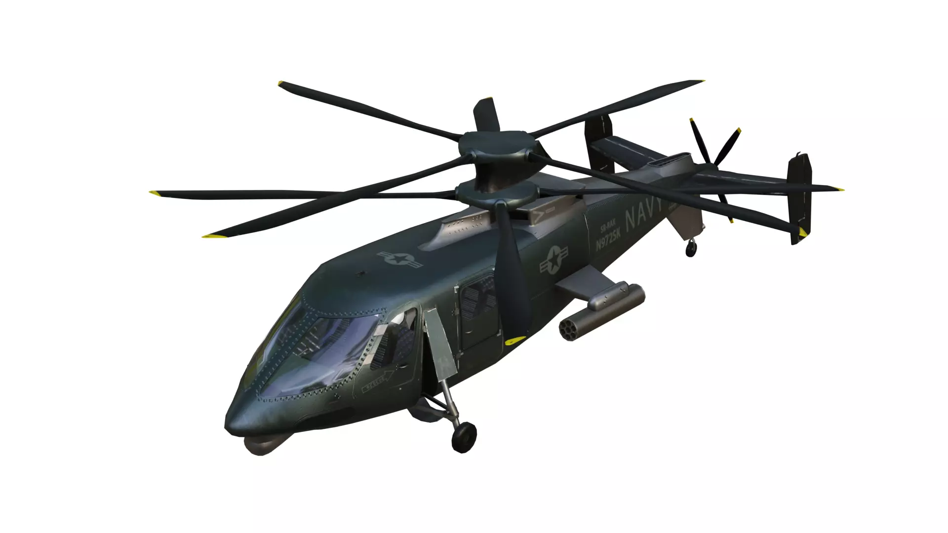 Sikorsky S-97 Raider Low-poly 3D model