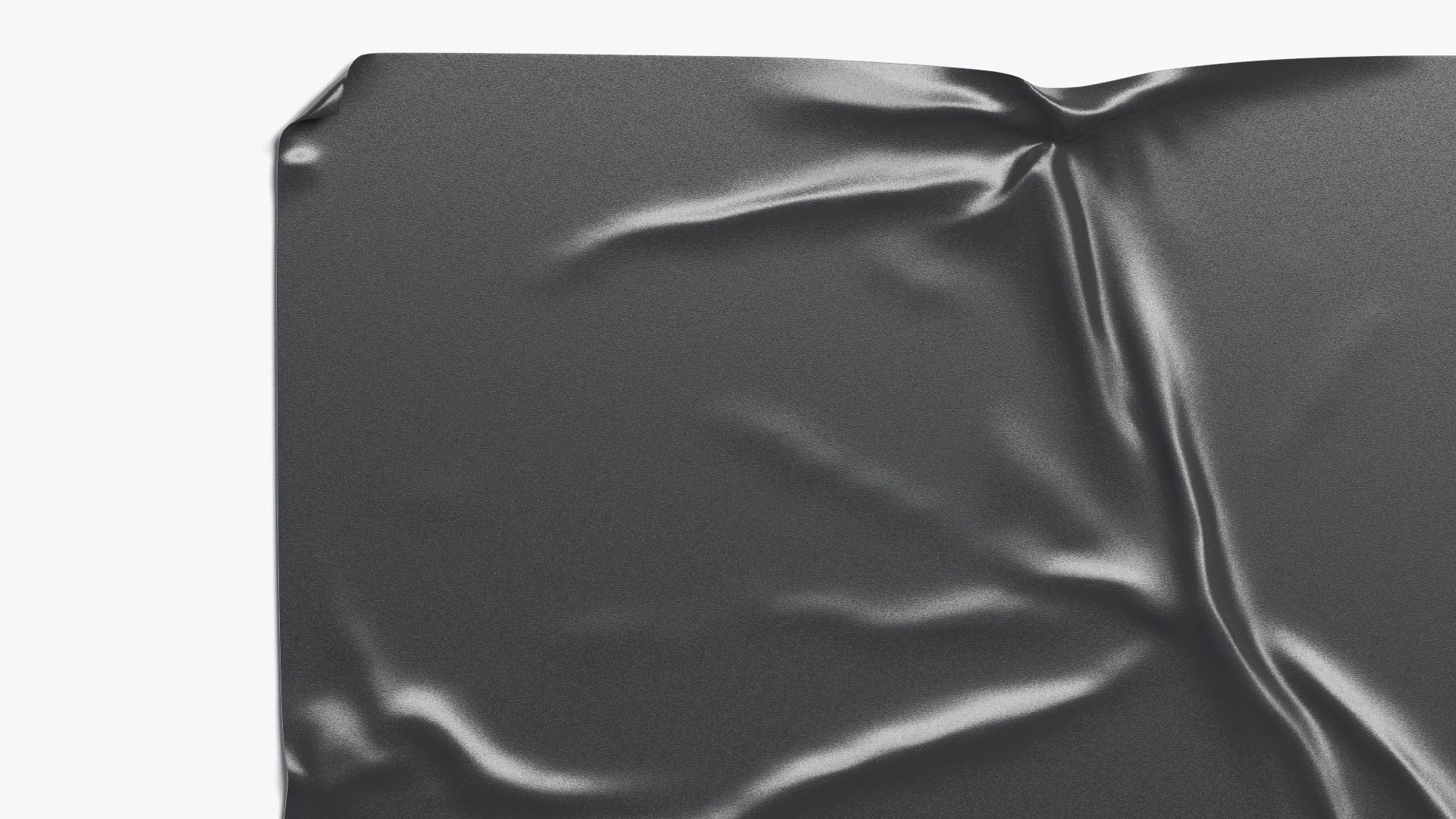 Black Wheatpaste Poster - paper crumpled glued placard Low-poly 3D model_2