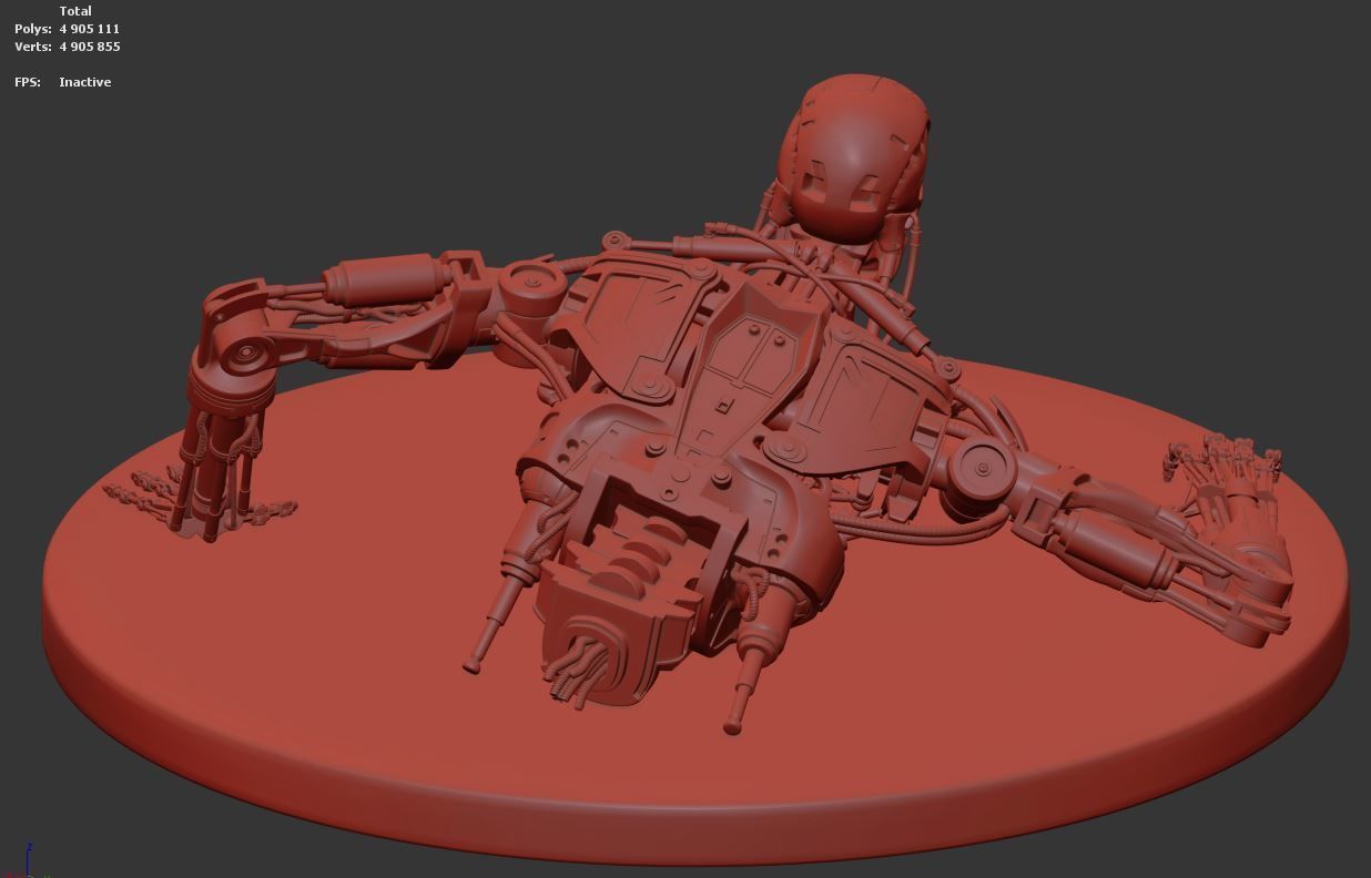 Terminator T-800 Endoskeleton T1 V3 High Detal  3D print model_7