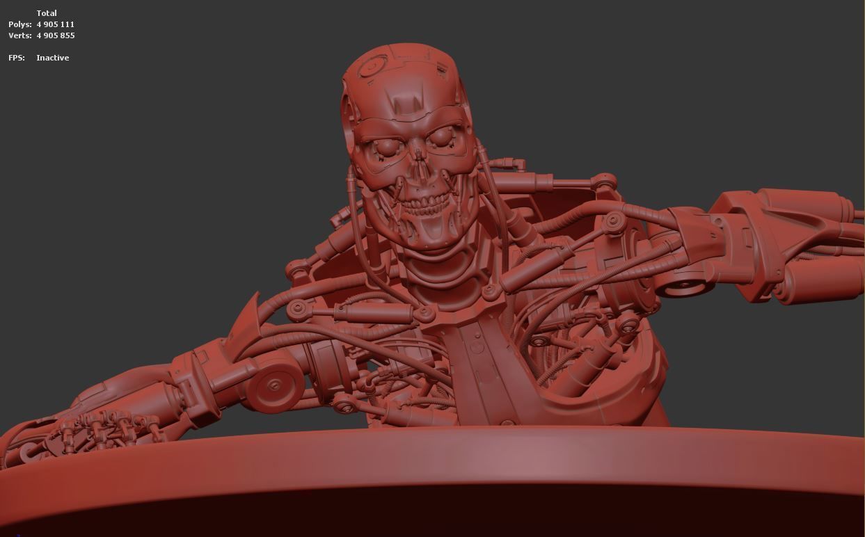 Terminator T-800 Endoskeleton T1 V3 High Detal  3D print model_11