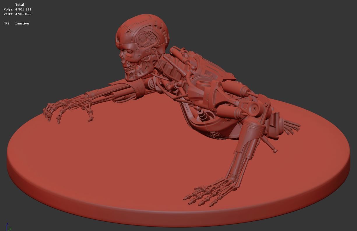 Terminator T-800 Endoskeleton T1 V3 High Detal  3D print model_8