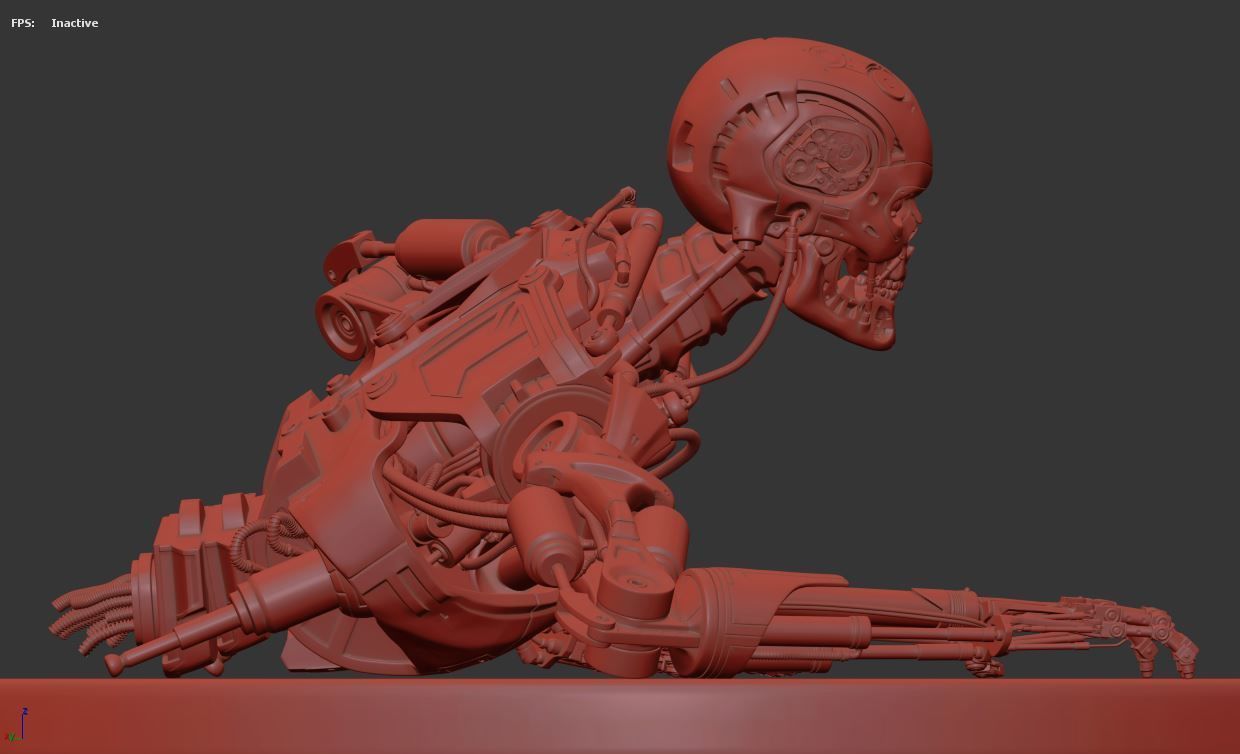 Terminator T-800 Endoskeleton T1 V3 High Detal  3D print model_5