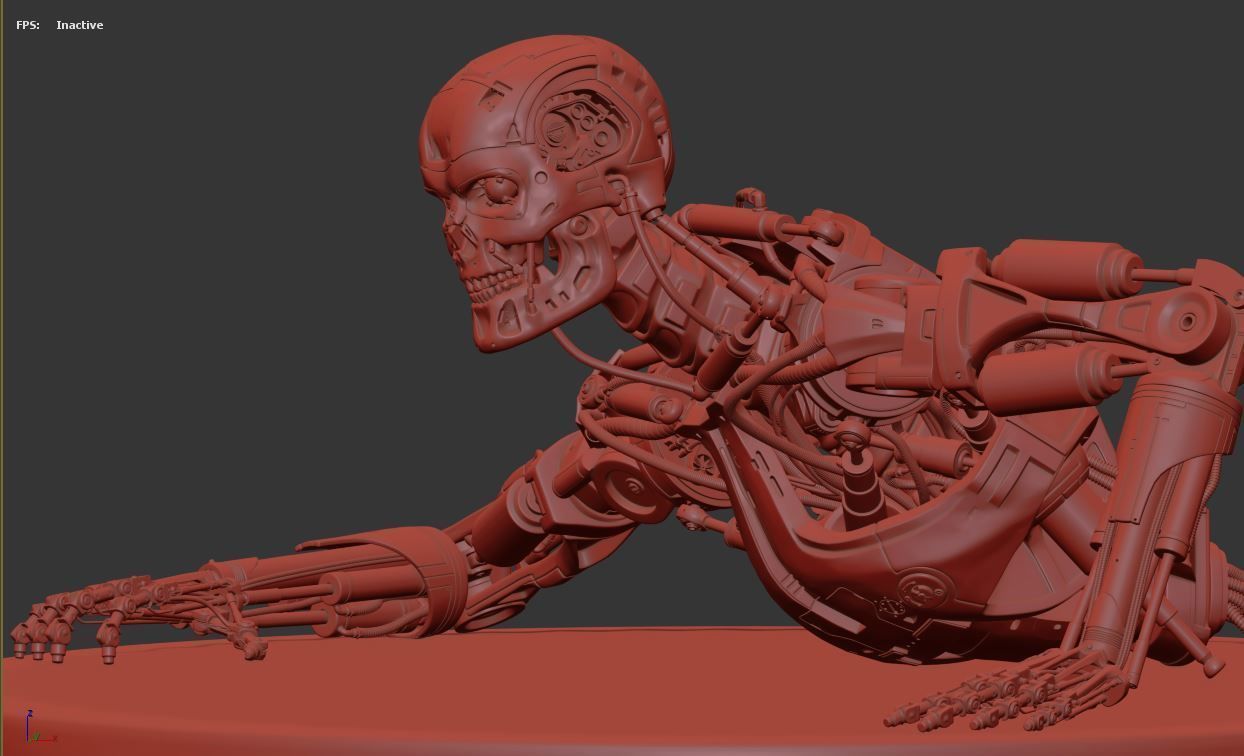 Terminator T-800 Endoskeleton T1 V3 High Detal  3D print model_14