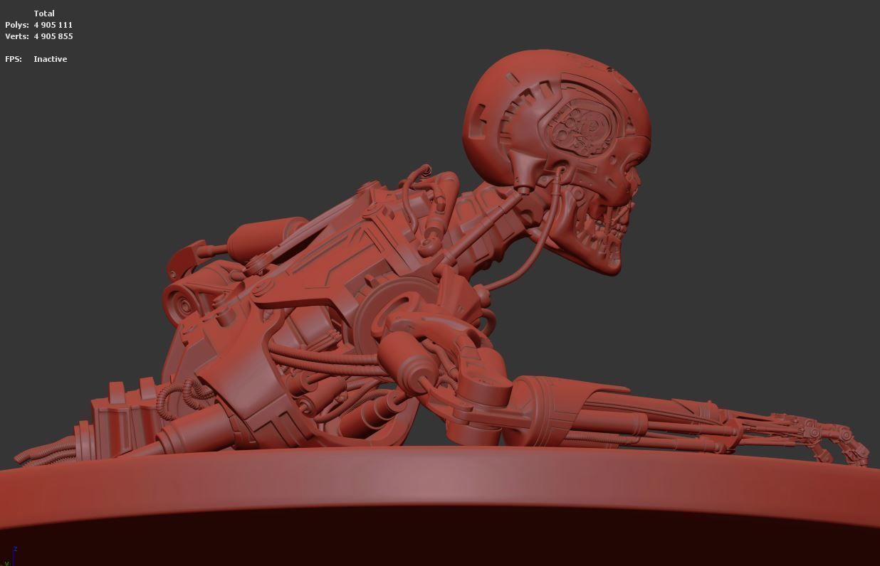 Terminator T-800 Endoskeleton T1 V3 High Detal  3D print model_12