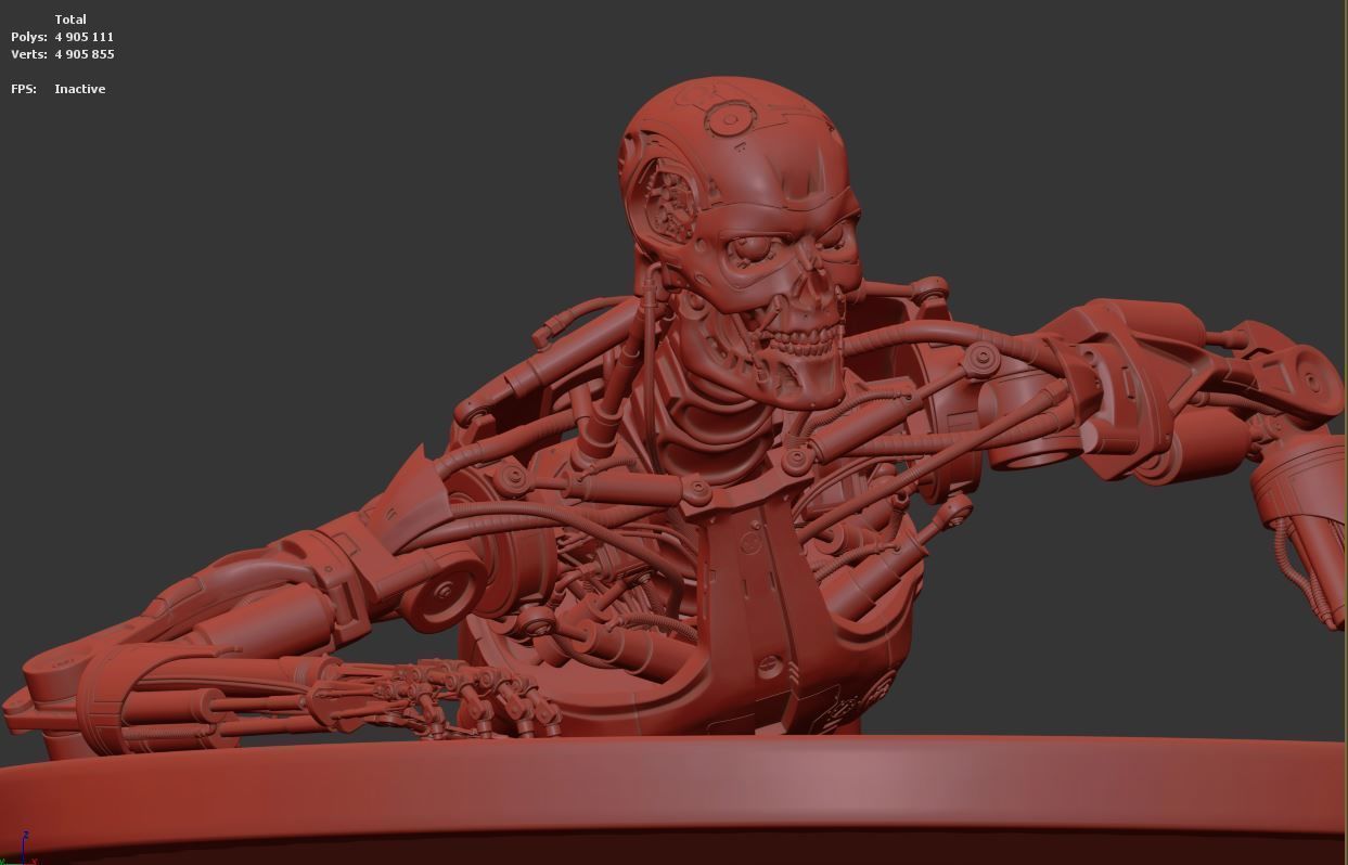 Terminator T-800 Endoskeleton T1 V3 High Detal  3D print model_13