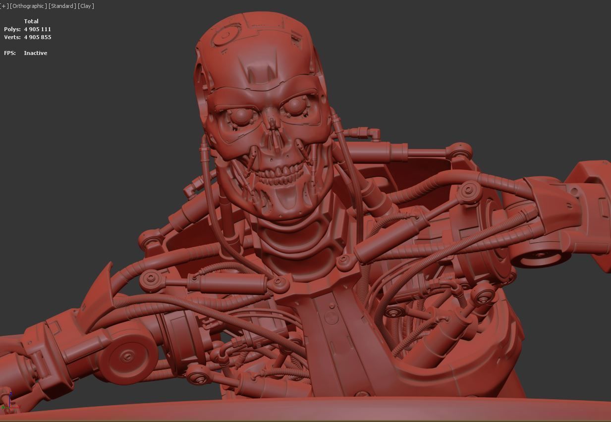 Terminator T-800 Endoskeleton T1 V3 High Detal  3D print model_10