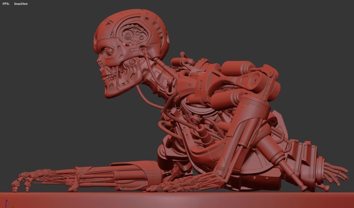 Terminator T-800 Endoskeleton T1 V3 High Detal  3D print model_6
