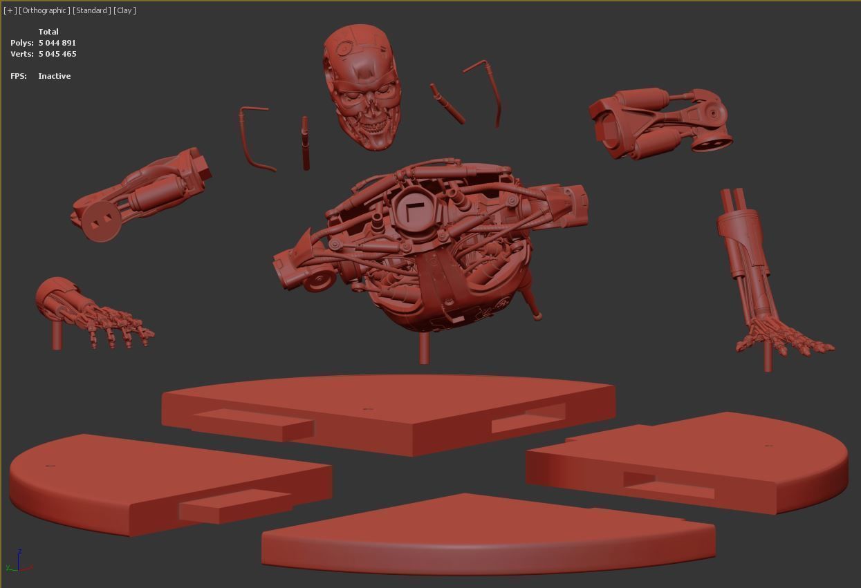 Terminator T-800 Endoskeleton T1 V3 High Detal  3D print model_1