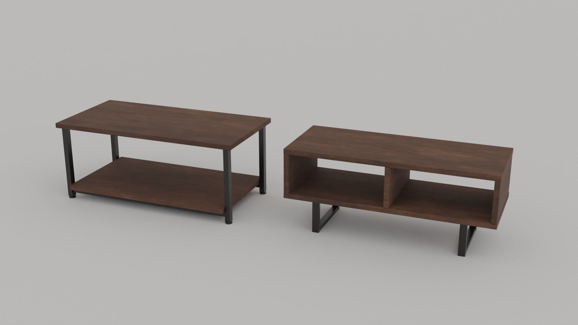 LowPoly Coffee Table Pack GameReady Asset Low-poly 3D model_4