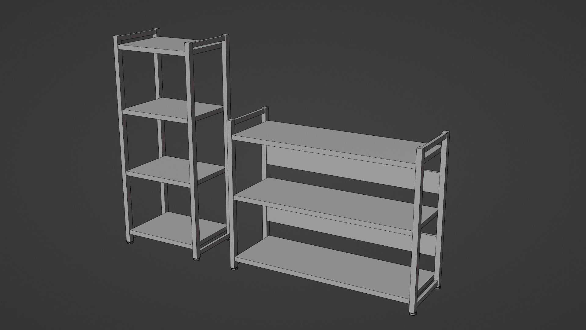 LowPoly Coffee Table Pack GameReady Asset Low-poly 3D model_11