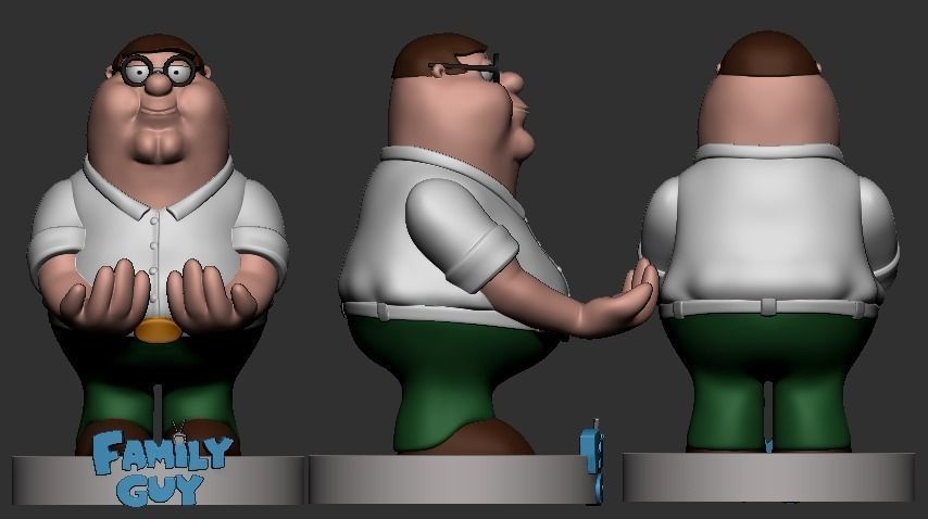 Peter Griffin - Joystick Holder 3D print model_2