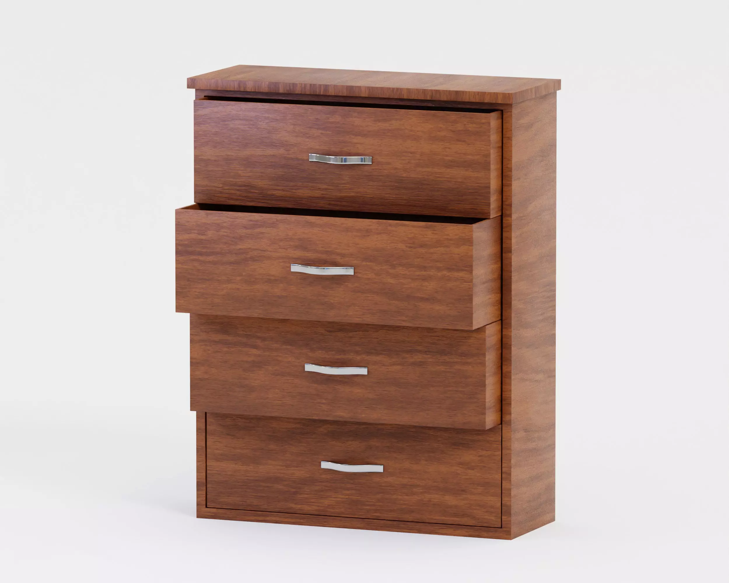 Wooden Wardrobe Low-poly 3D model Low-poly 3D model