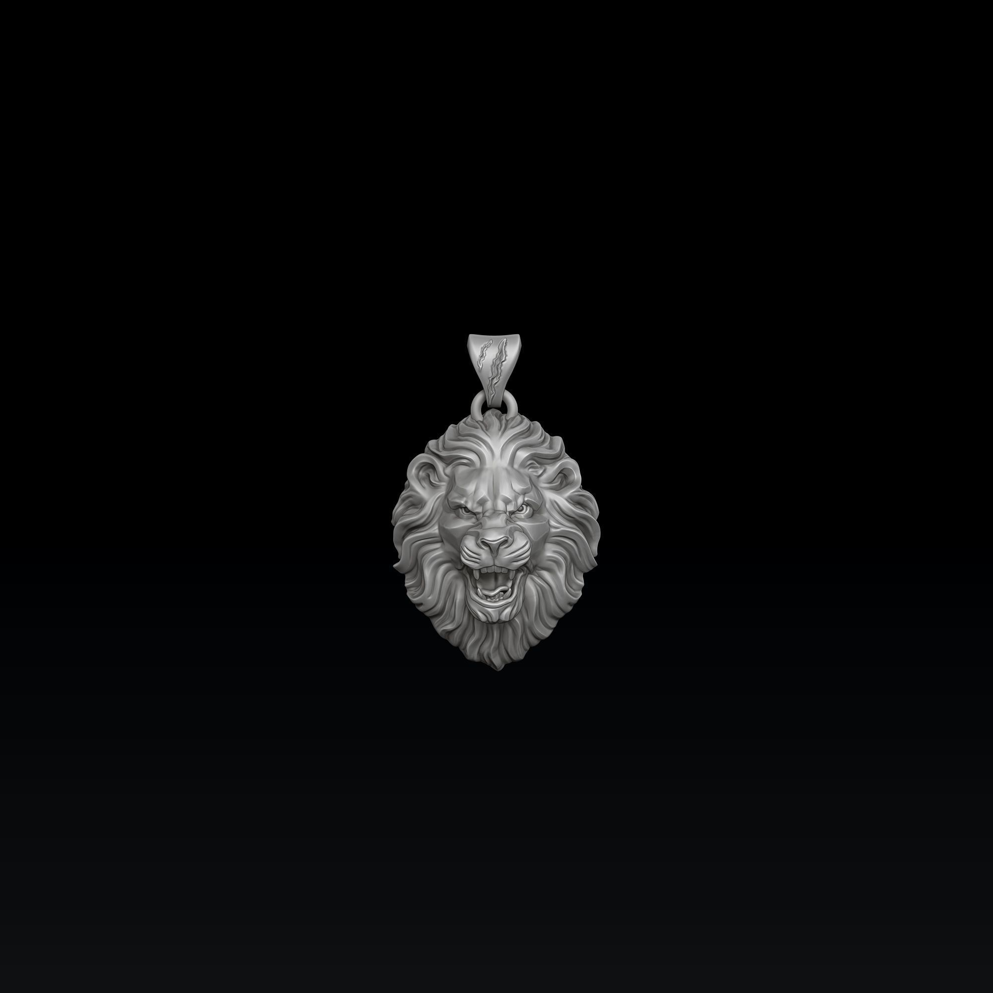 Lion Pendant 3D print model_1