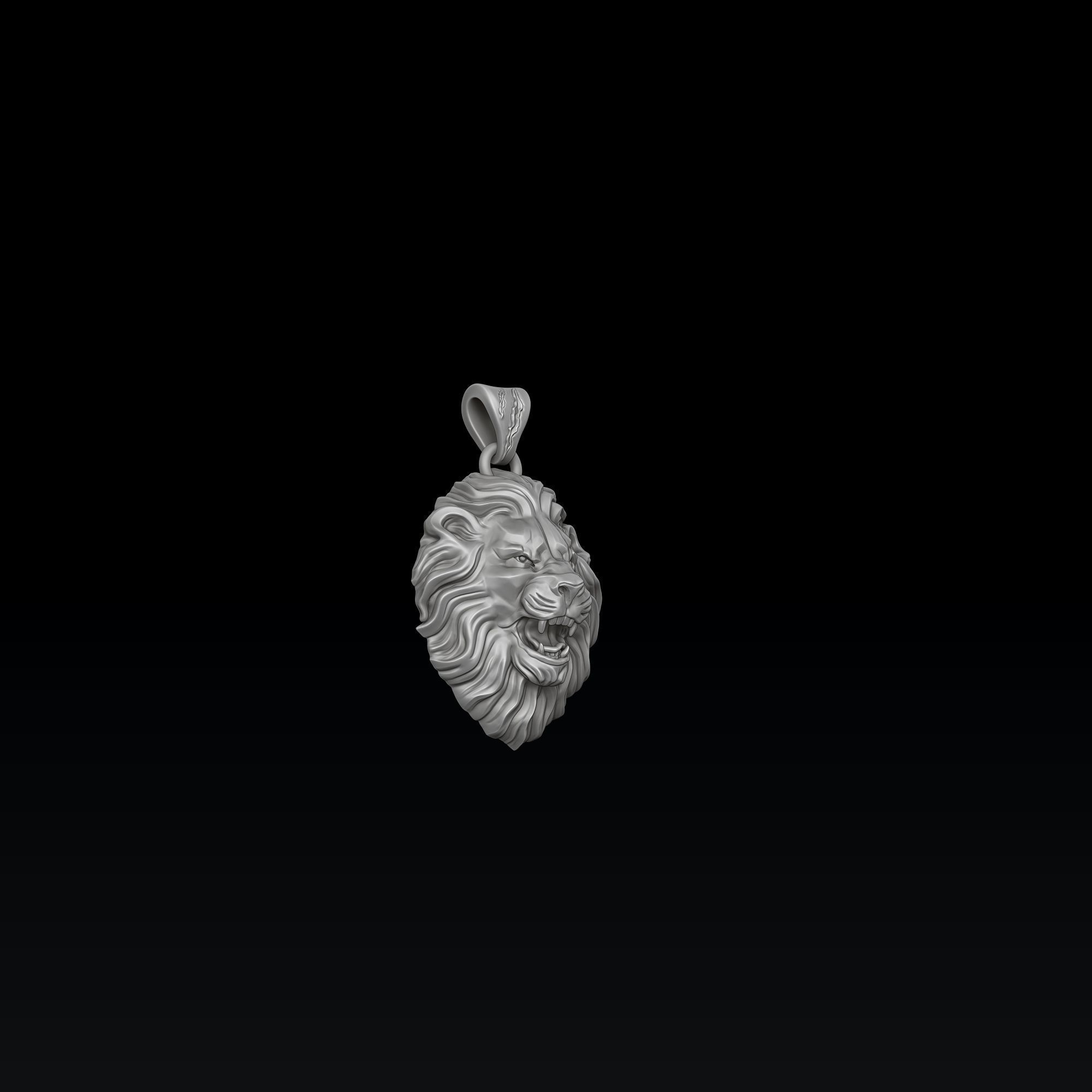 Lion Pendant 3D print model_6