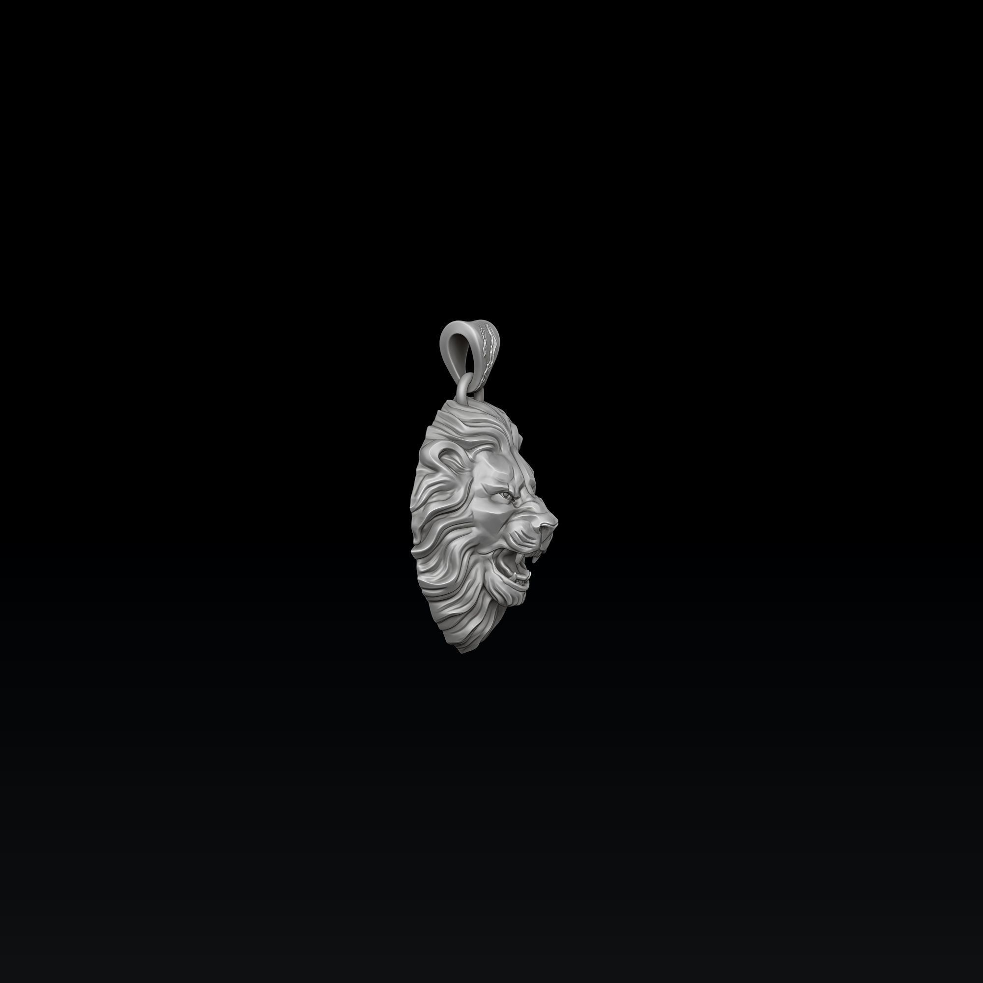 Lion Pendant 3D print model_2