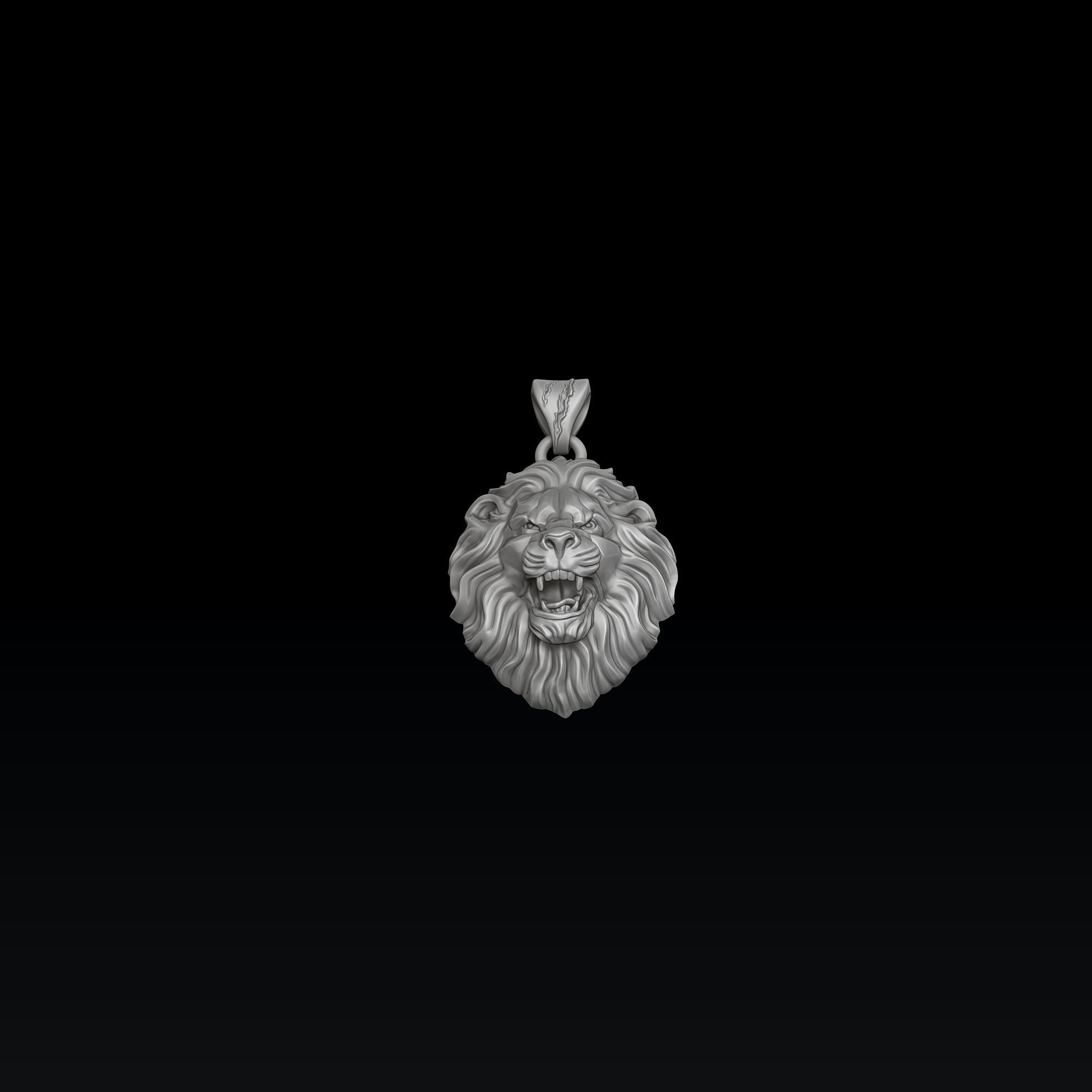Lion Pendant 3D print model_3