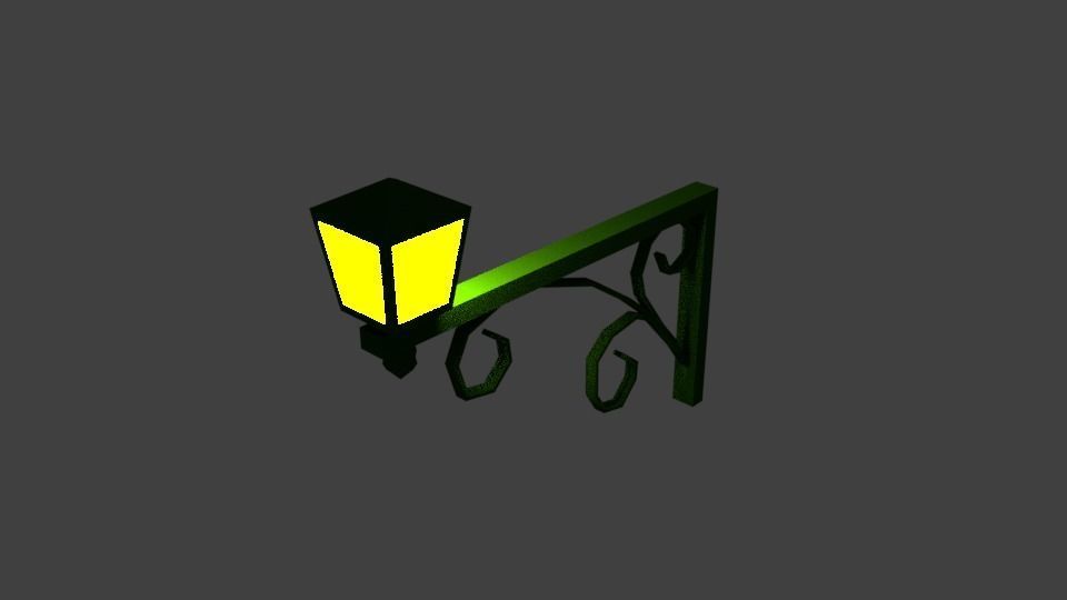 Wall Lamp 2 3D model_2