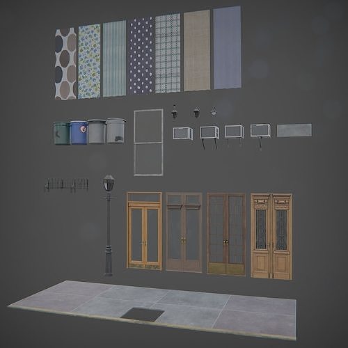 Newyork Building Pack Low-poly 3D model 5