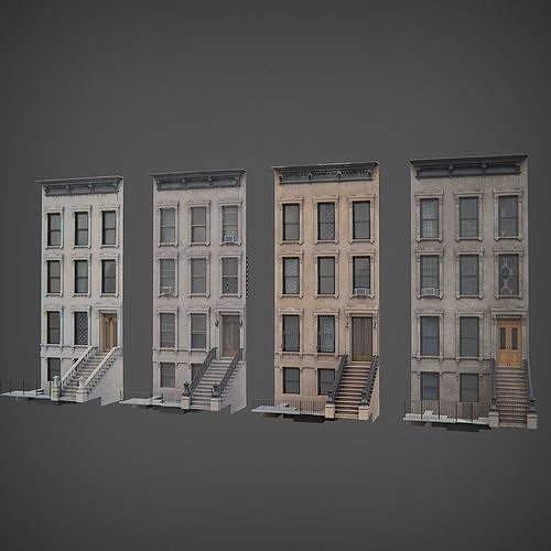 Newyork Building Pack Low-poly 3D model 4