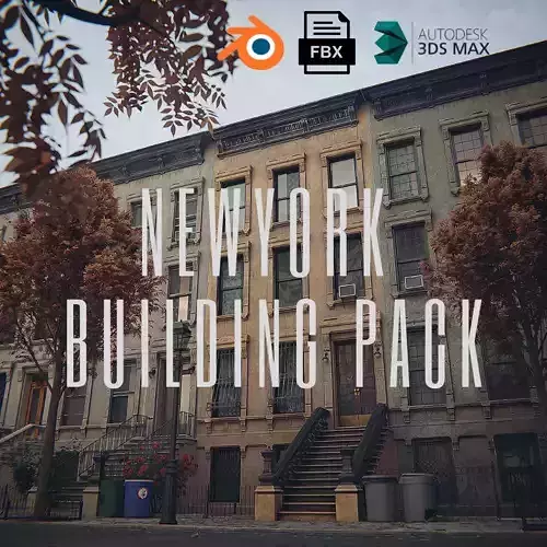 Newyork Building Pack Low-poly 3D model