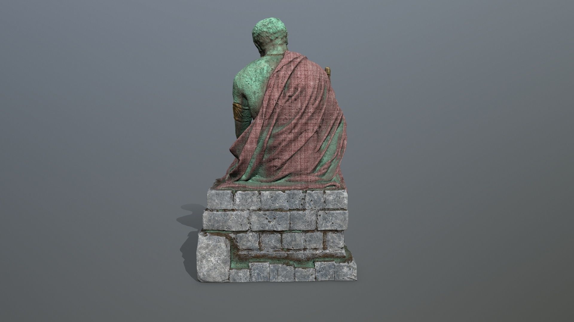 statue 2 Low-poly 3D model_7