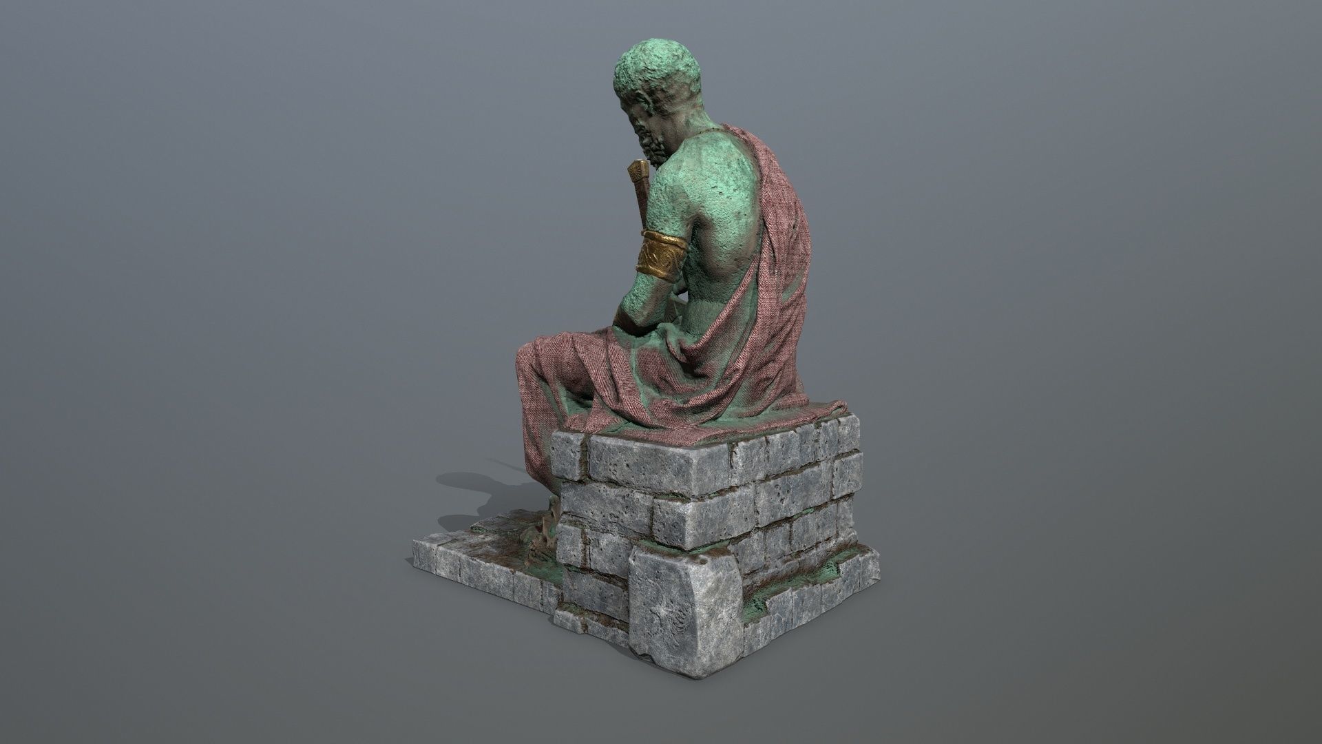 statue 2 Low-poly 3D model_6