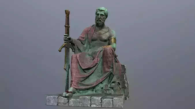 statue 2 Low-poly 3D model