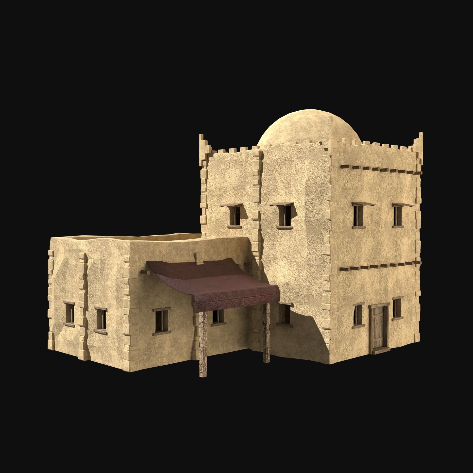 DESERT ARAB ANCIENT EGYPT TURKEY SUMER BABYLON HOUSE COLLECTION Low-poly 3D model_15