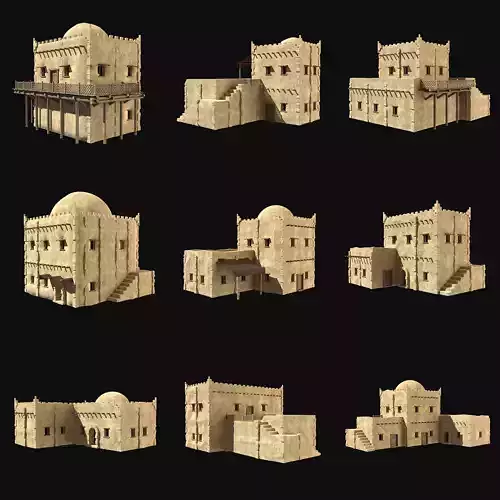 DESERT ARAB ANCIENT EGYPT TURKEY SUMER BABYLON HOUSE COLLECTION Low-poly 3D model