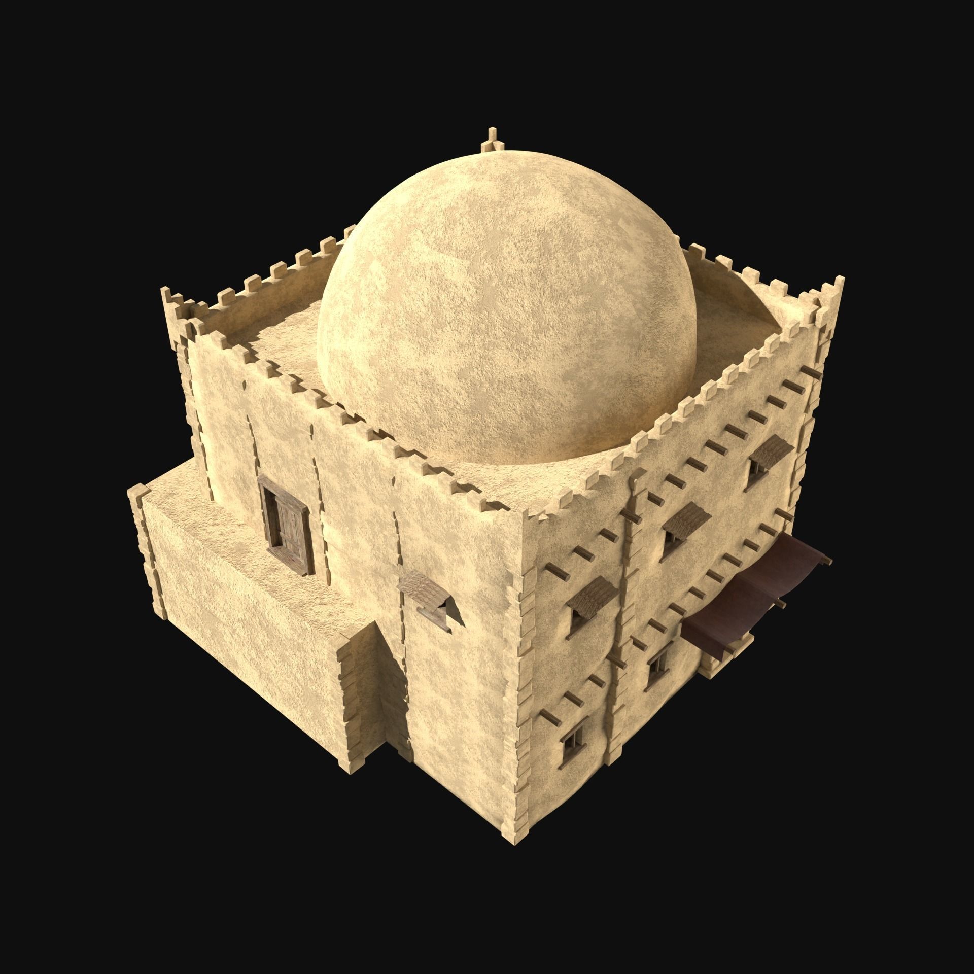 DESERT ARAB ANCIENT EGYPT TURKEY SUMER BABYLON HOUSE COLLECTION Low-poly 3D model_34