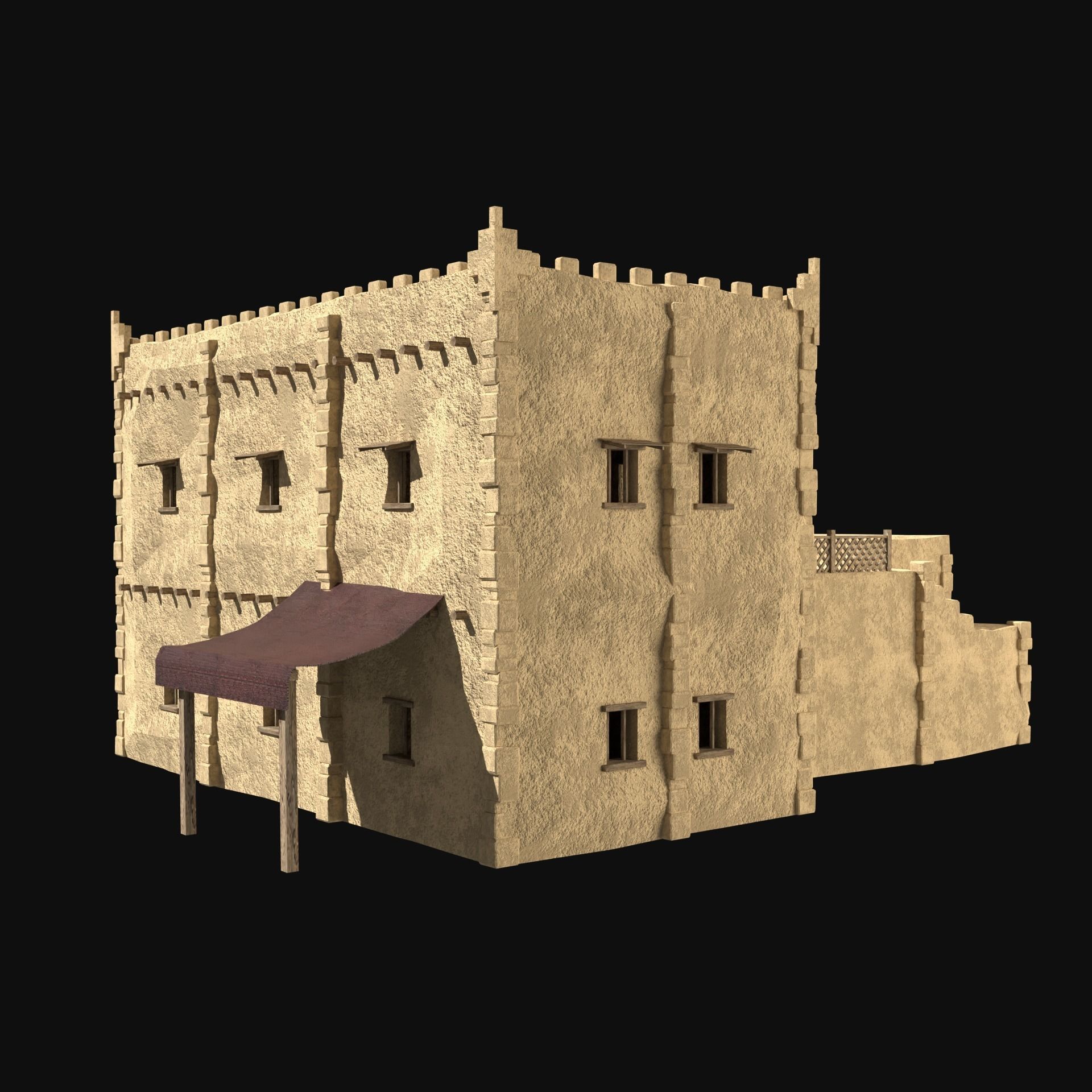 DESERT ARAB ANCIENT EGYPT TURKEY SUMER BABYLON HOUSE COLLECTION Low-poly 3D model_28
