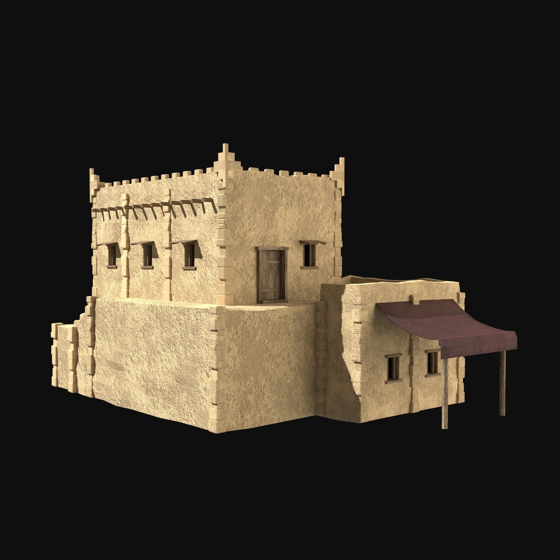 DESERT ARAB ANCIENT EGYPT TURKEY SUMER BABYLON HOUSE COLLECTION Low-poly 3D model_26