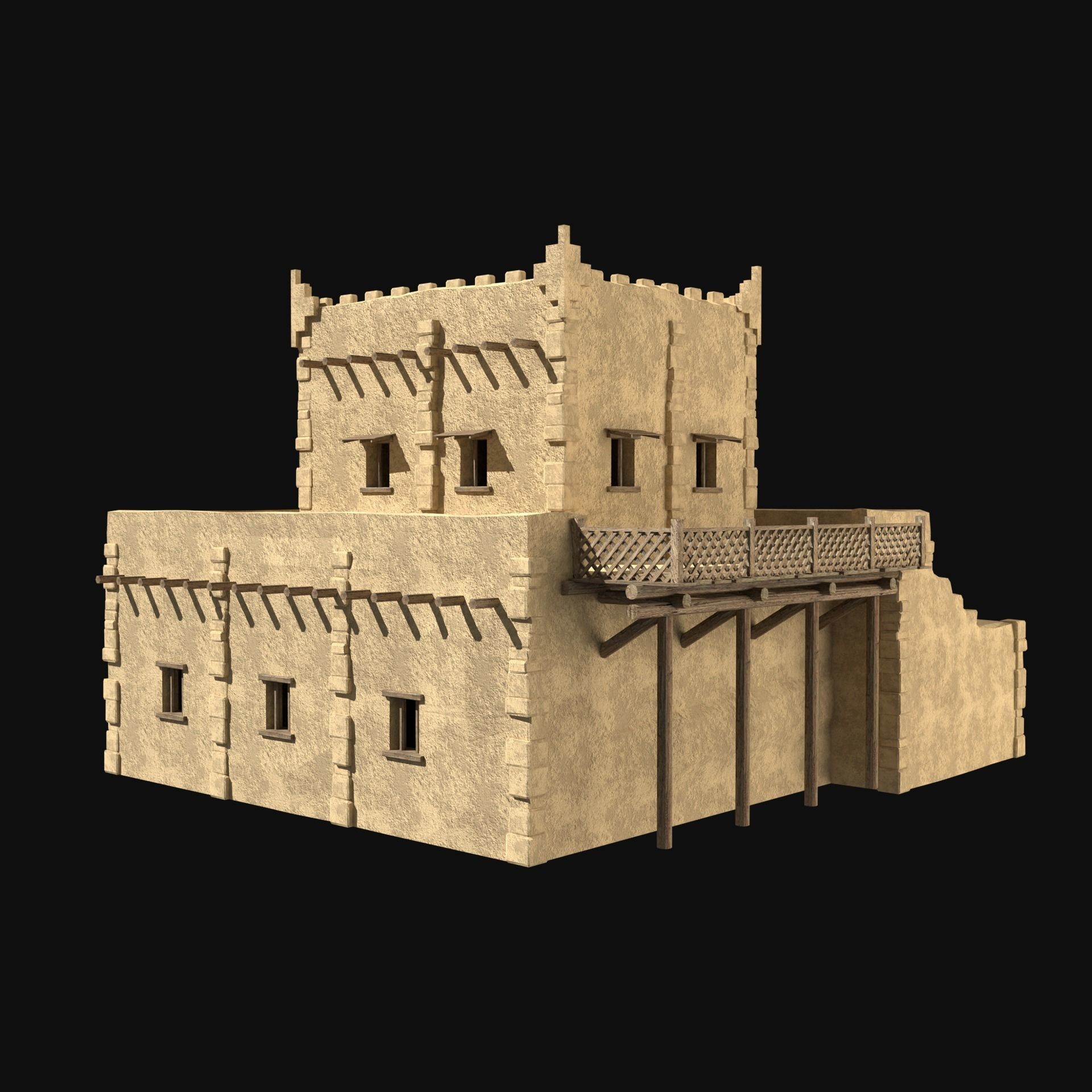 DESERT ARAB ANCIENT EGYPT TURKEY SUMER BABYLON HOUSE COLLECTION Low-poly 3D model_13