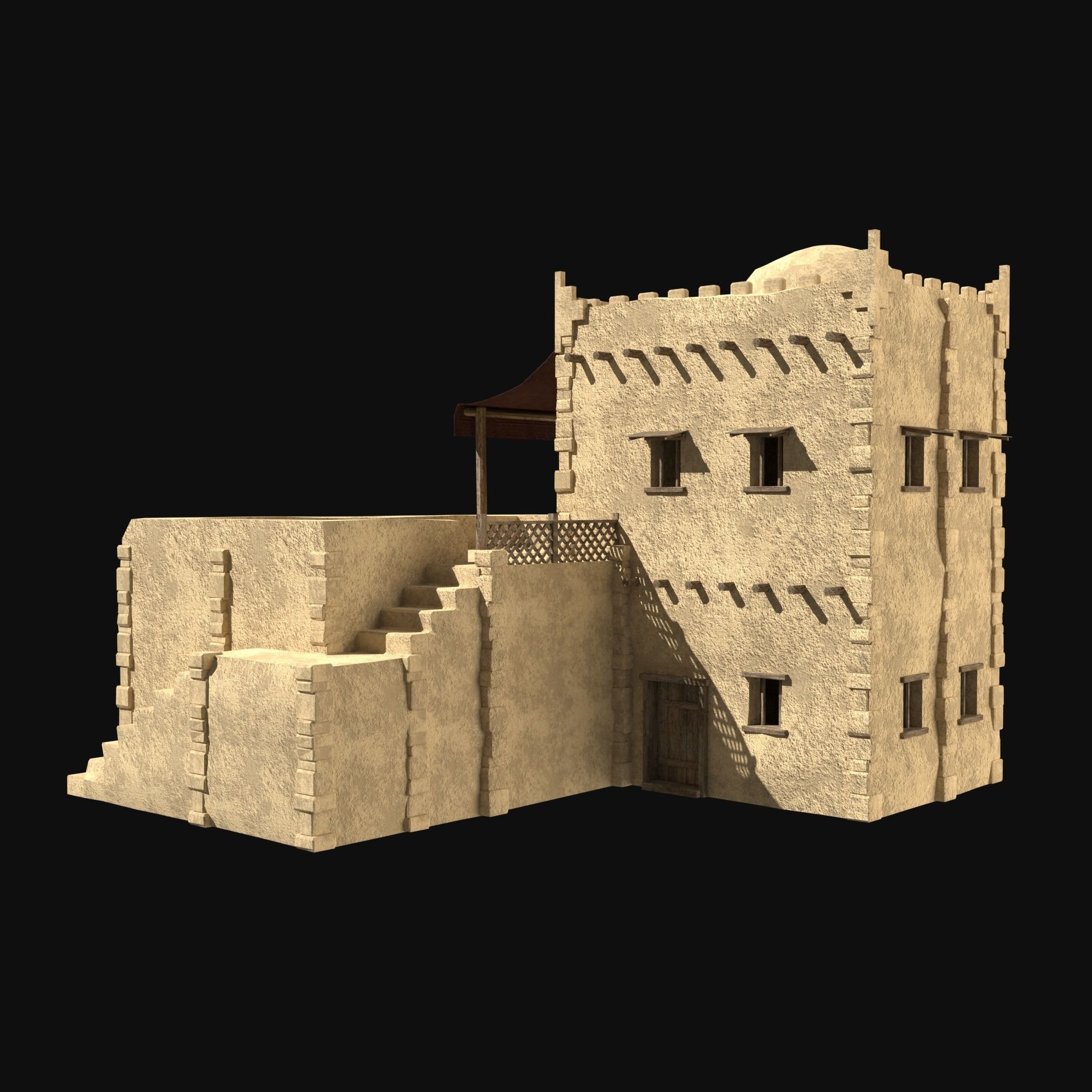 DESERT ARAB ANCIENT EGYPT TURKEY SUMER BABYLON HOUSE COLLECTION Low-poly 3D model_12