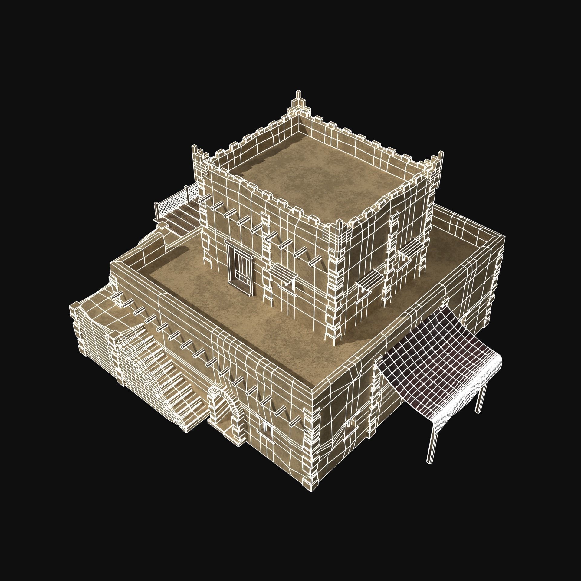 DESERT ARAB ANCIENT EGYPT TURKEY SUMER BABYLON HOUSE COLLECTION Low-poly 3D model_44