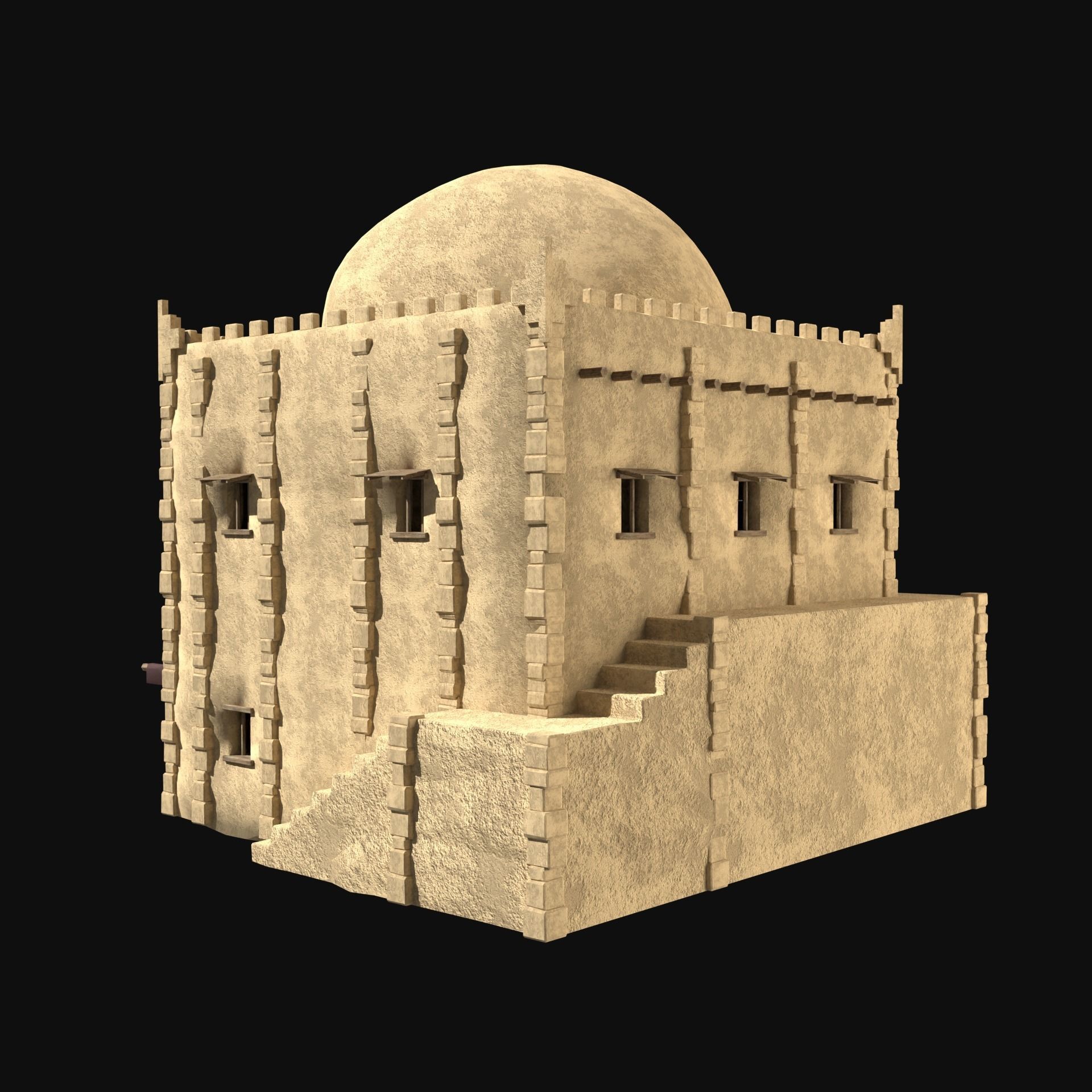 DESERT ARAB ANCIENT EGYPT TURKEY SUMER BABYLON HOUSE COLLECTION Low-poly 3D model_4