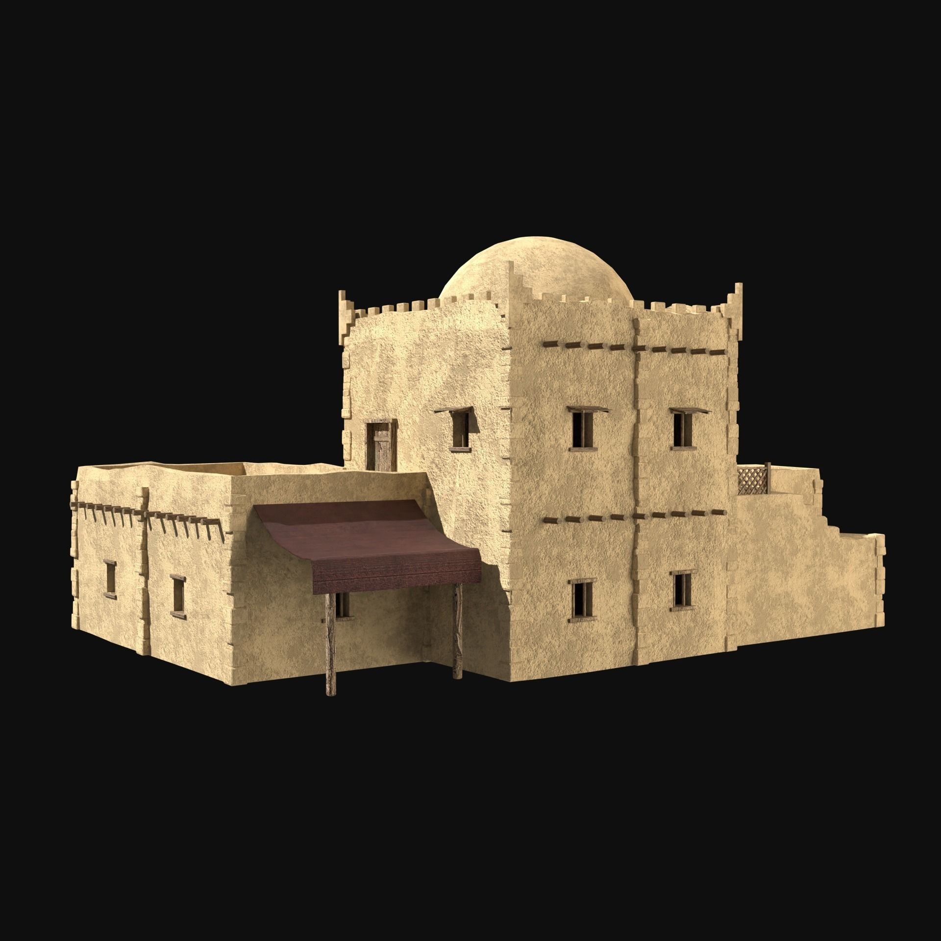 DESERT ARAB ANCIENT EGYPT TURKEY SUMER BABYLON HOUSE COLLECTION Low-poly 3D model_29