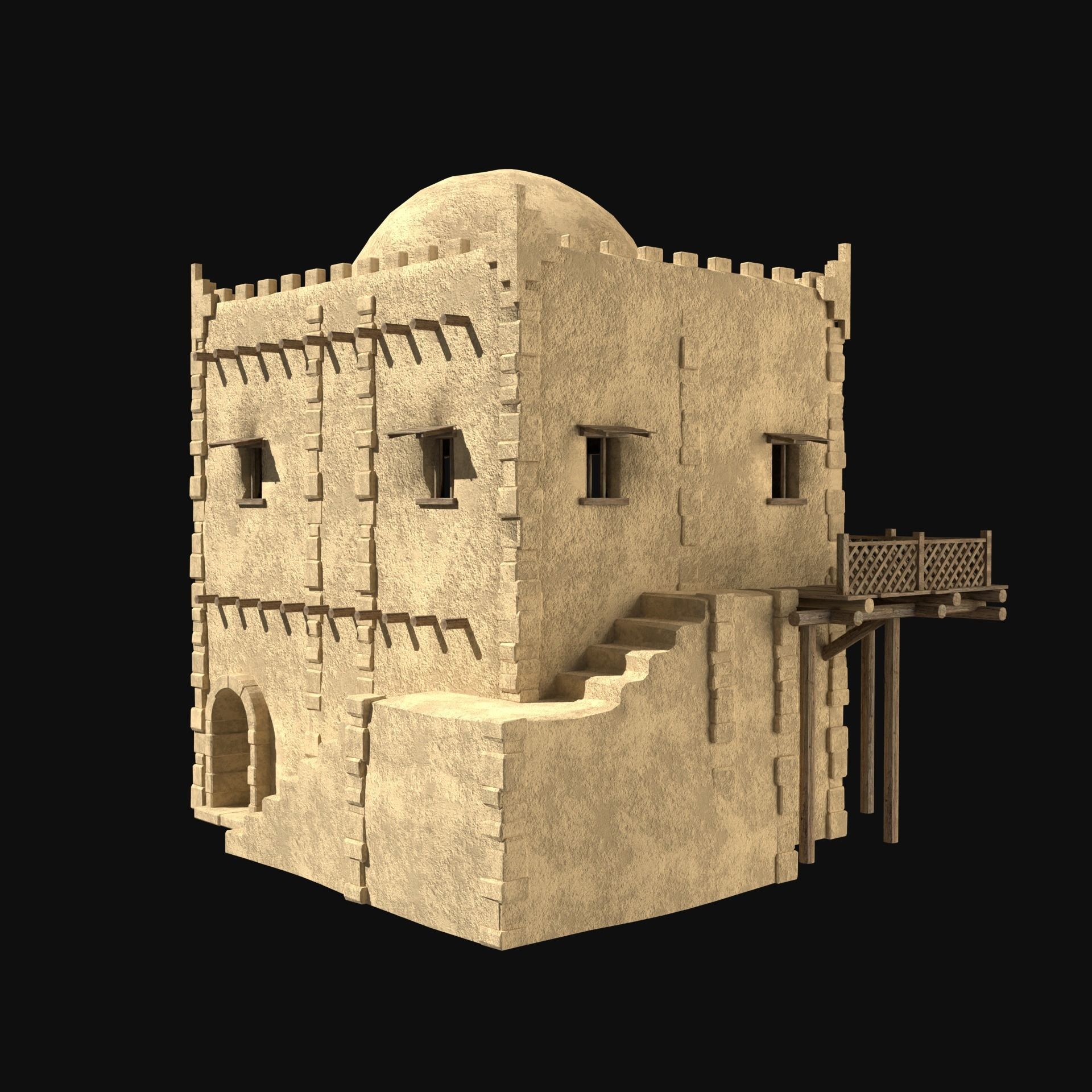 DESERT ARAB ANCIENT EGYPT TURKEY SUMER BABYLON HOUSE COLLECTION Low-poly 3D model_1