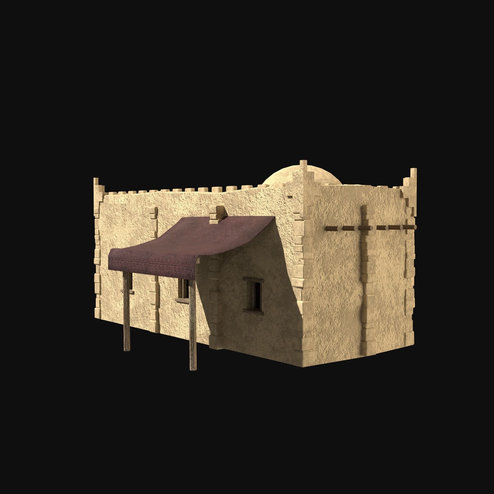 DESERT ARAB ANCIENT EGYPT TURKEY SUMER BABYLON HOUSE COLLECTION Low-poly 3D model_7