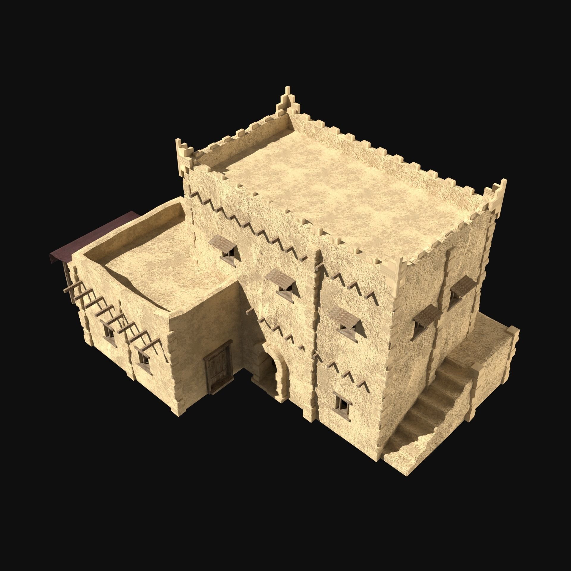 DESERT ARAB ANCIENT EGYPT TURKEY SUMER BABYLON HOUSE COLLECTION Low-poly 3D model_36