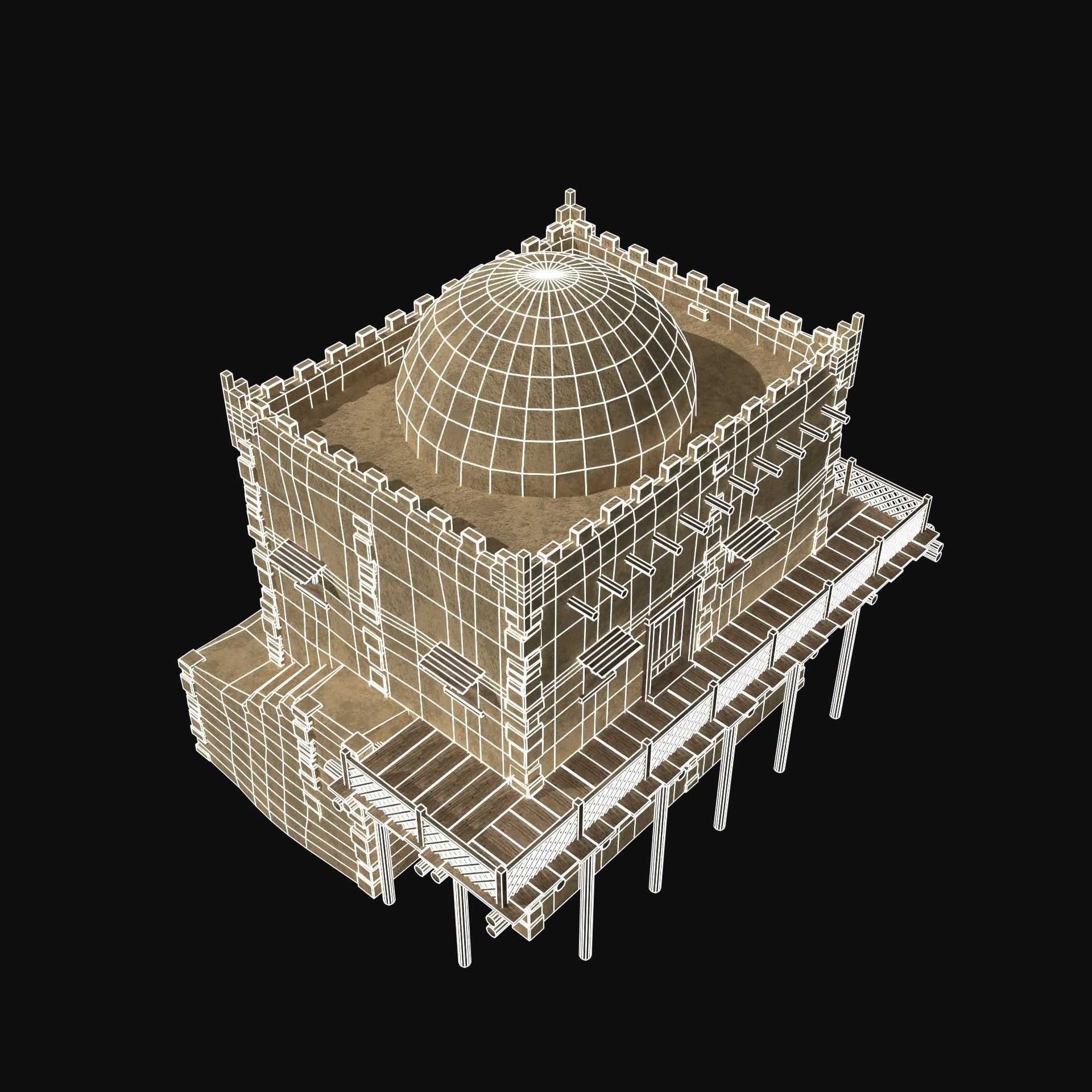 DESERT ARAB ANCIENT EGYPT TURKEY SUMER BABYLON HOUSE COLLECTION Low-poly 3D model_47