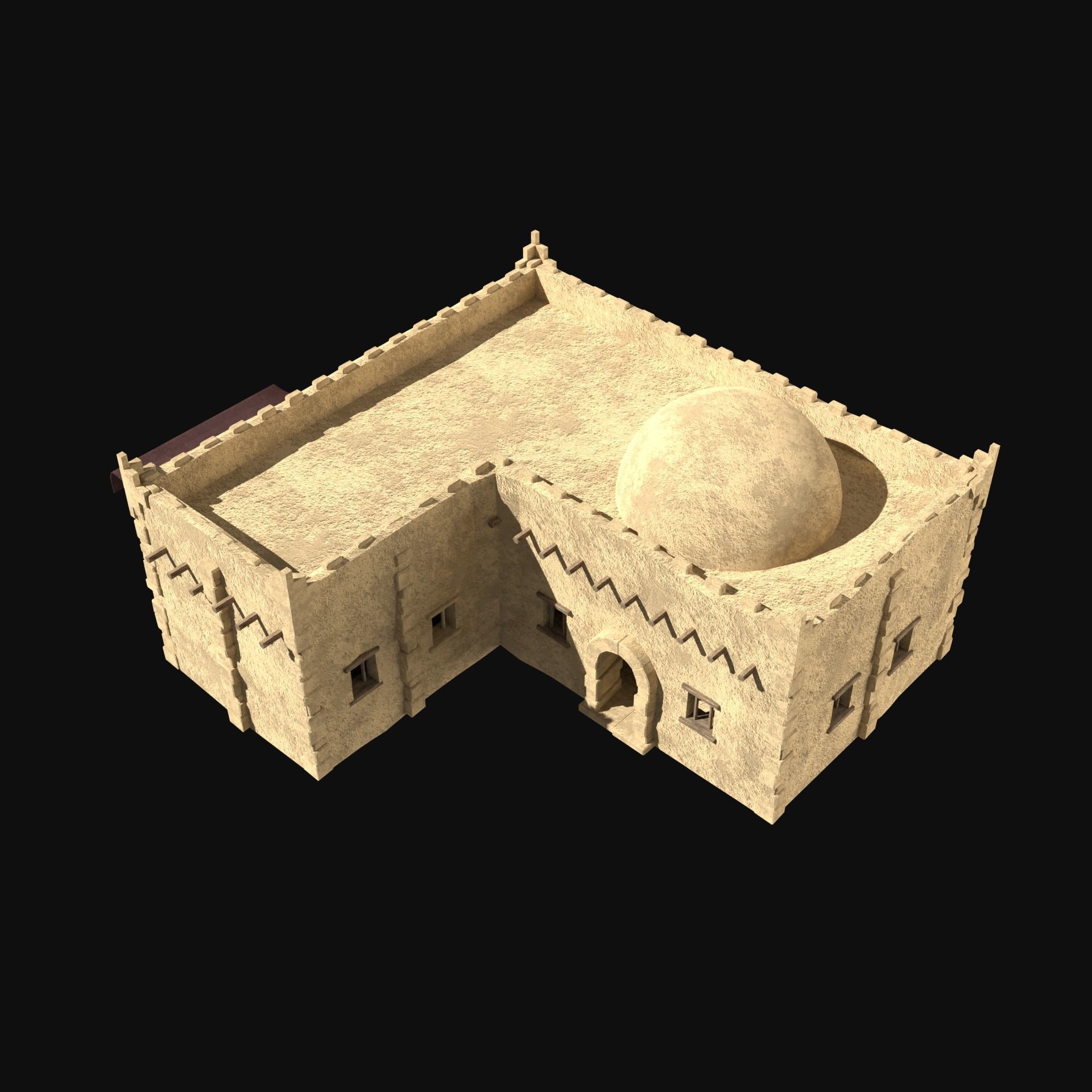 DESERT ARAB ANCIENT EGYPT TURKEY SUMER BABYLON HOUSE COLLECTION Low-poly 3D model_37