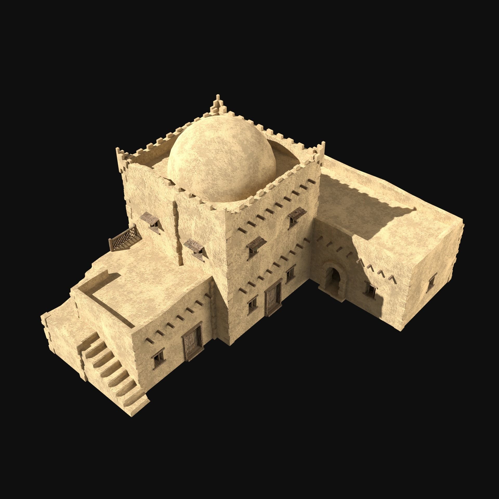 DESERT ARAB ANCIENT EGYPT TURKEY SUMER BABYLON HOUSE COLLECTION Low-poly 3D model_39