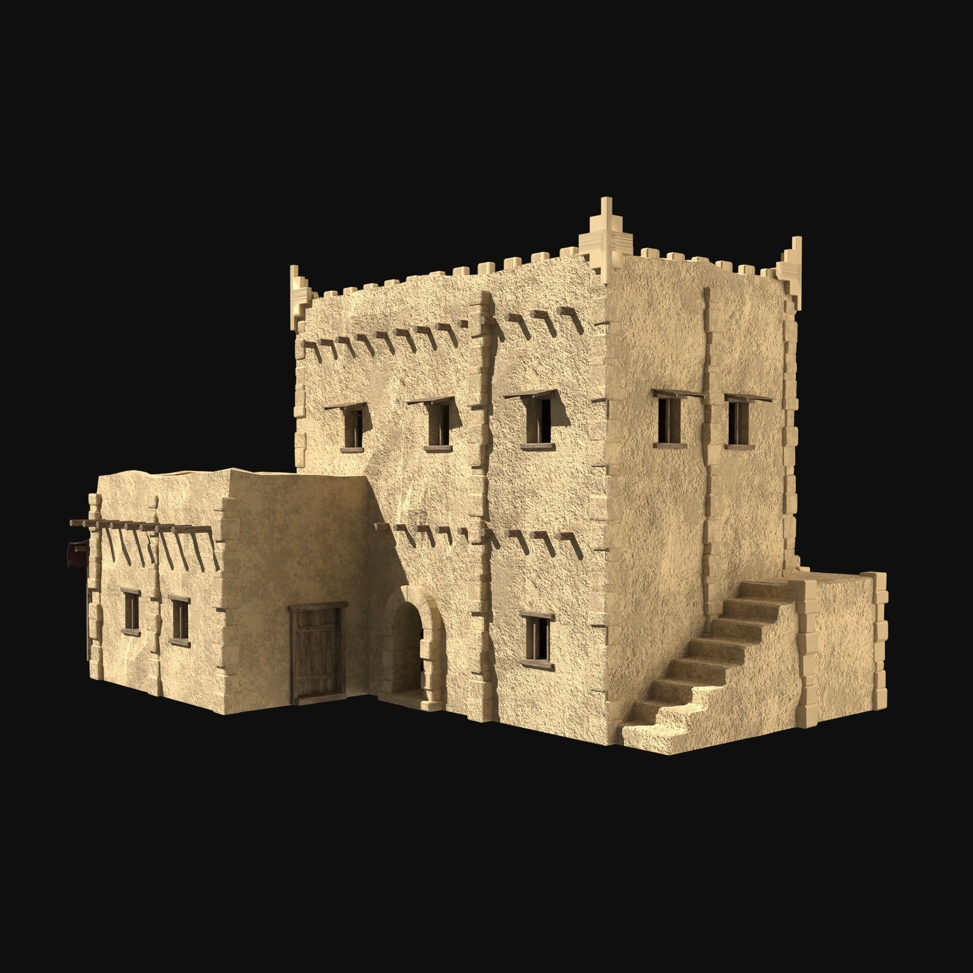DESERT ARAB ANCIENT EGYPT TURKEY SUMER BABYLON HOUSE COLLECTION Low-poly 3D model_16