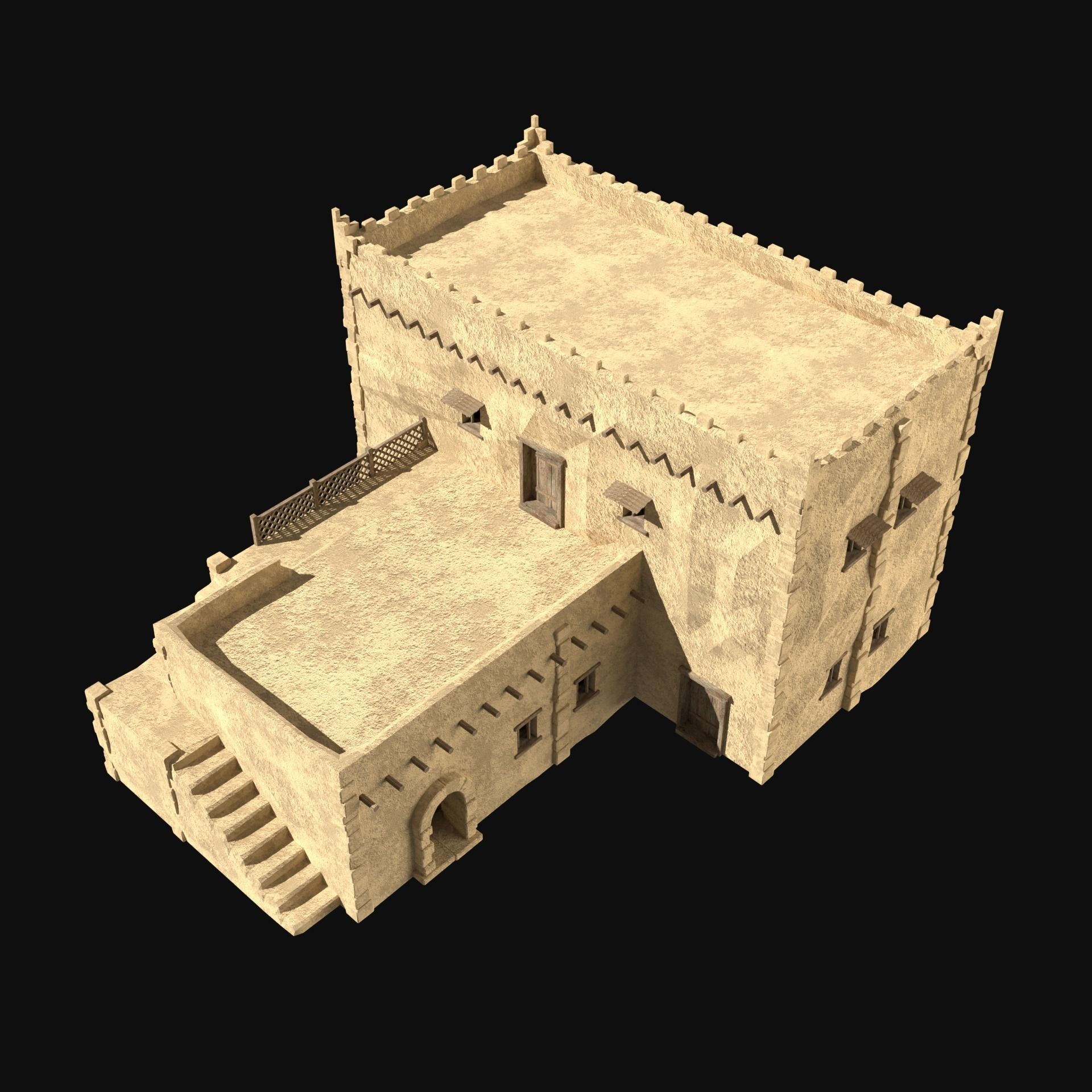 DESERT ARAB ANCIENT EGYPT TURKEY SUMER BABYLON HOUSE COLLECTION Low-poly 3D model_38