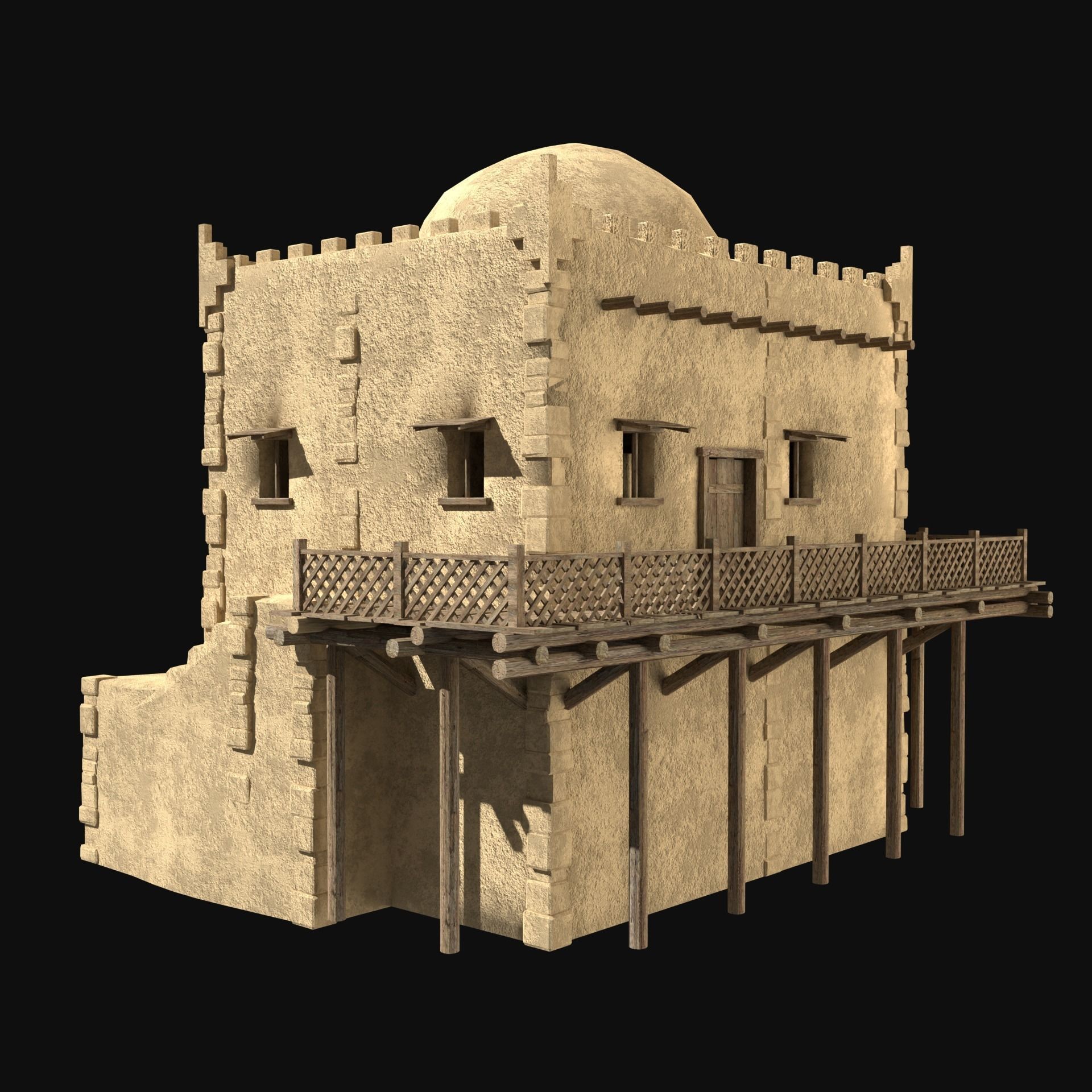 DESERT ARAB ANCIENT EGYPT TURKEY SUMER BABYLON HOUSE COLLECTION Low-poly 3D model_21