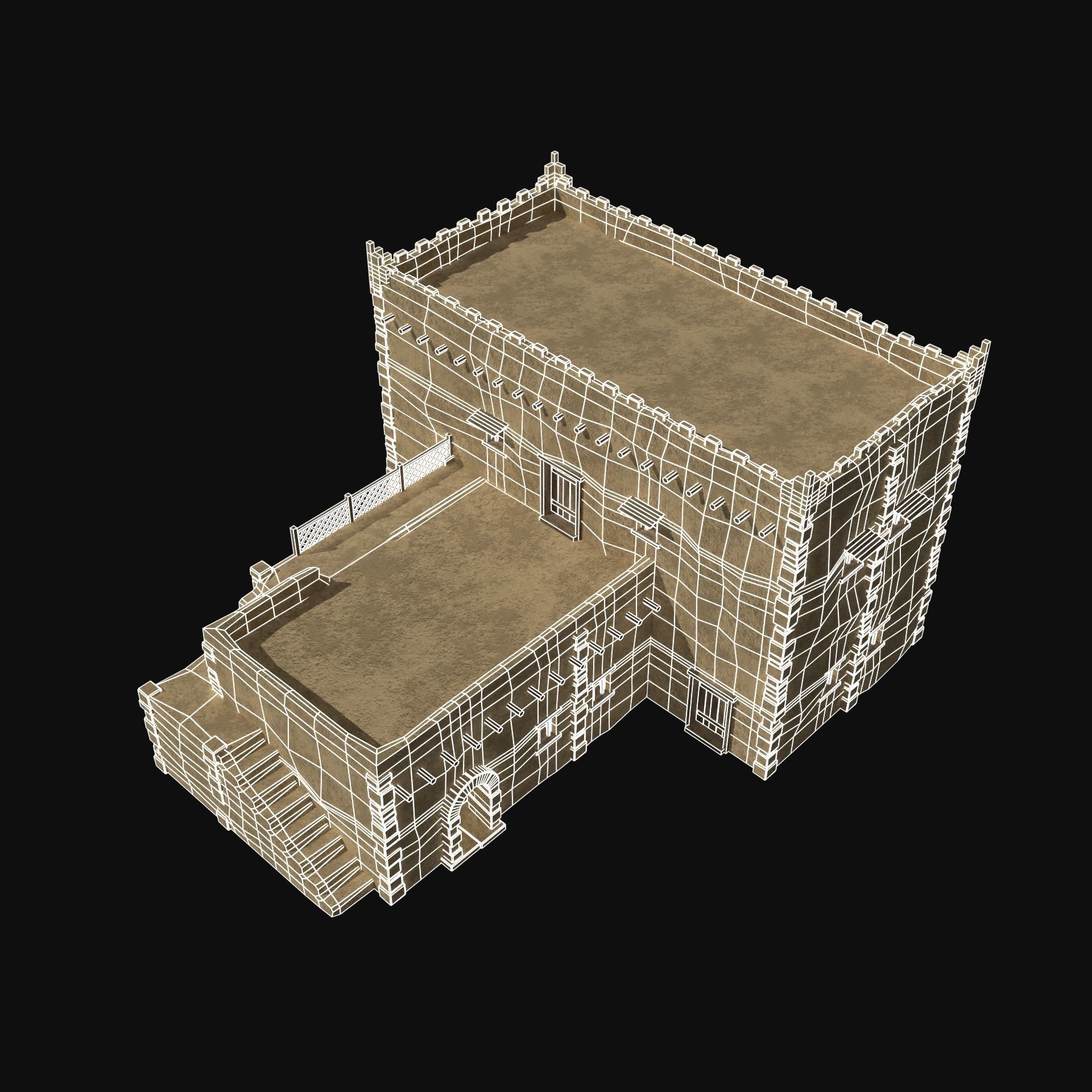 DESERT ARAB ANCIENT EGYPT TURKEY SUMER BABYLON HOUSE COLLECTION Low-poly 3D model_45